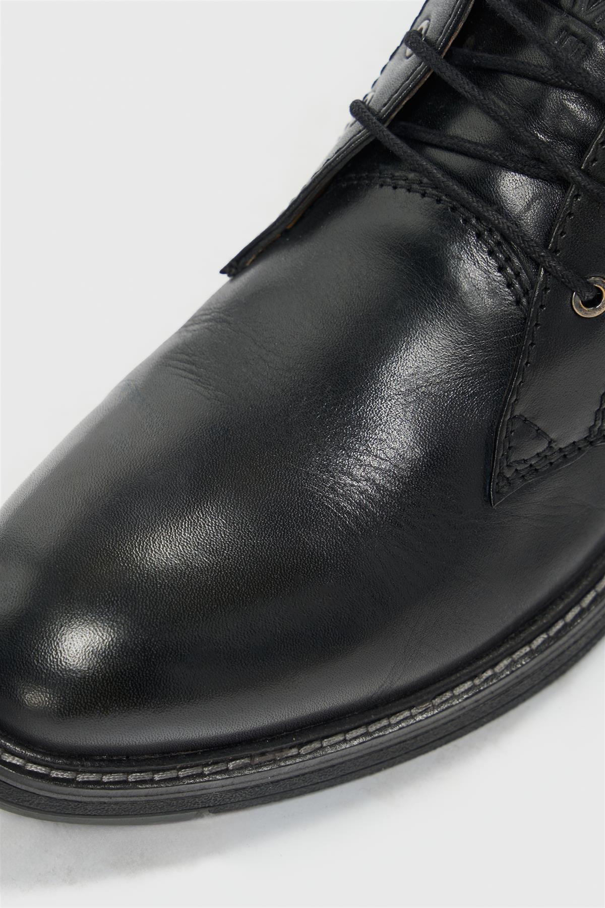 Men’s Polished Leather Chukka Boots - Austin-Black - Image 4