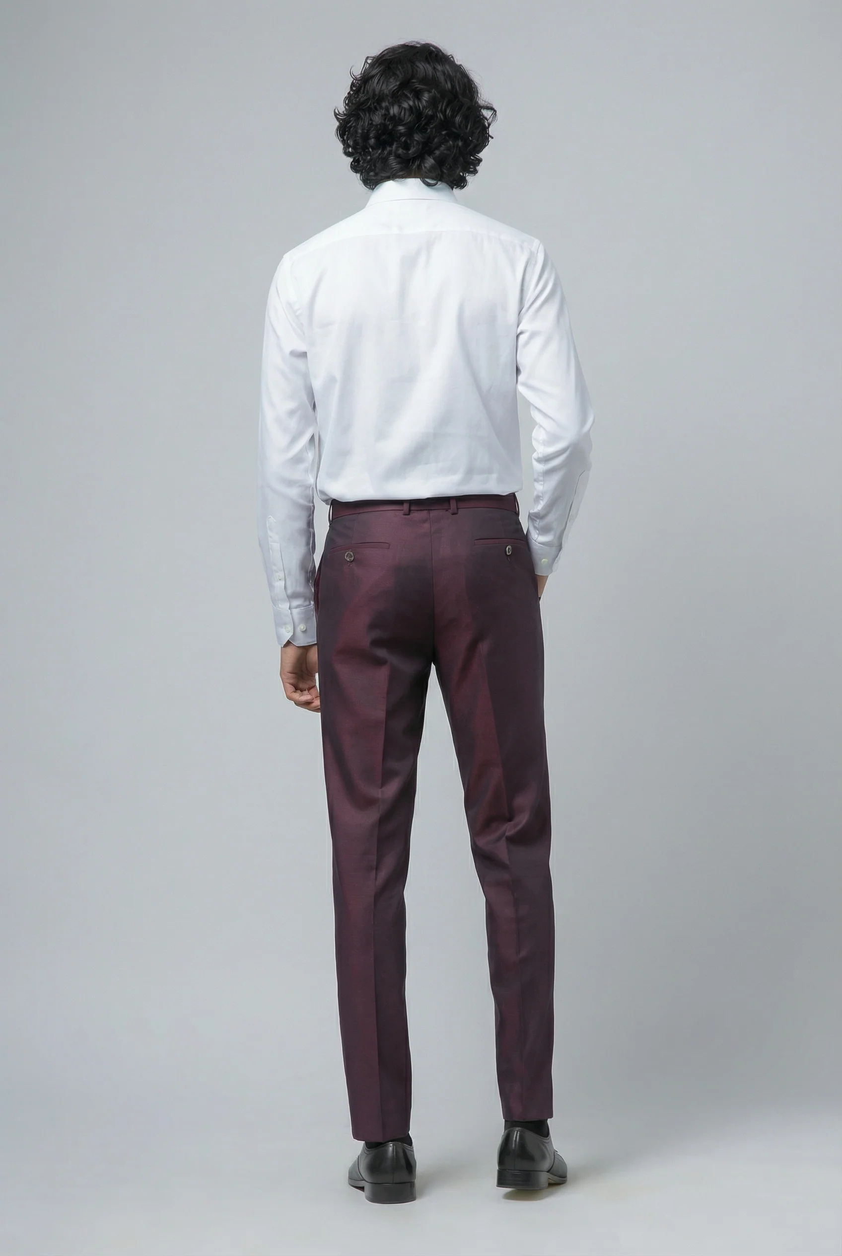 Men's Lincoln Slim Fit Burgundy Suit - Image 7