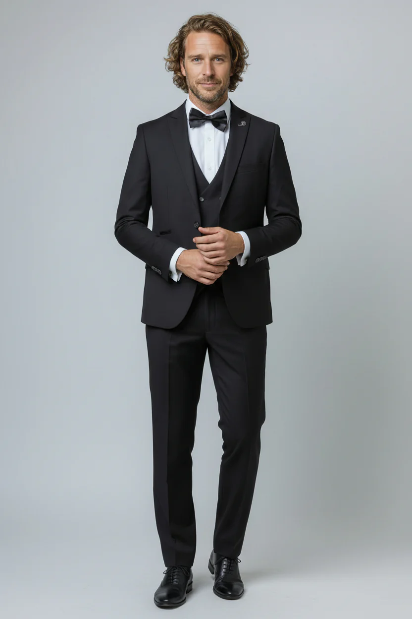 Men's Slim Fit Suit - JACK  Black - Image 2