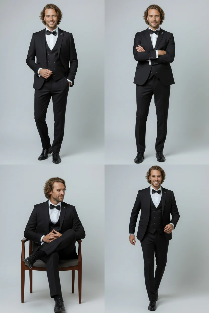 Men's Slim Fit Suit - JACK  Black - Image 5