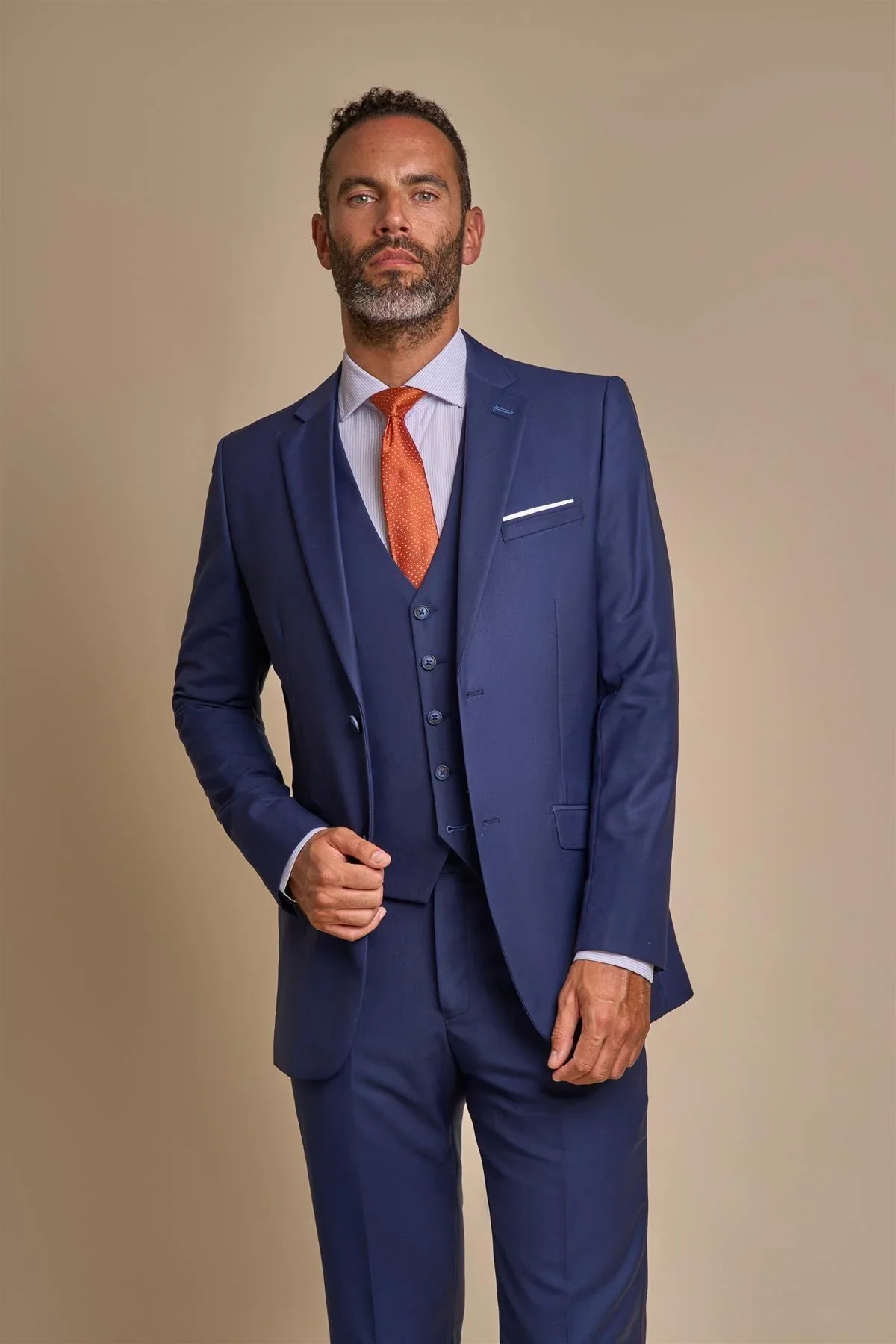 Men's Slim Fit Suit Jacket - JEFFERSON Navy - Navy Blue
