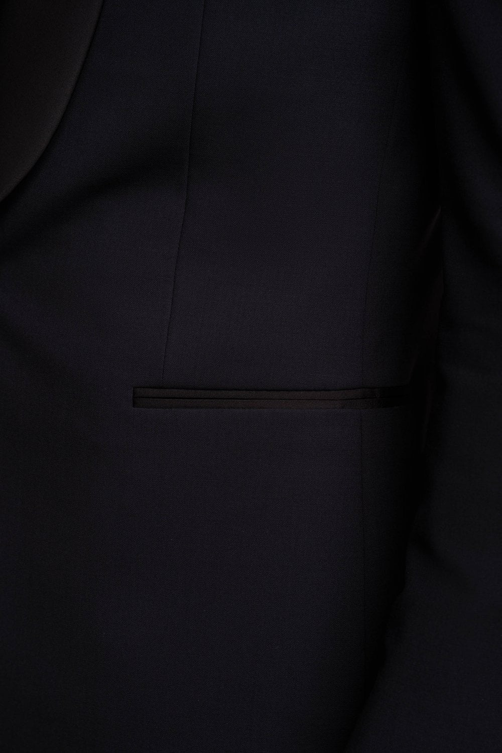 Men's Slim Fit Wool Blend Tuxedo Suit Jacket - ASPEN - Midnight Blue - Image 6
