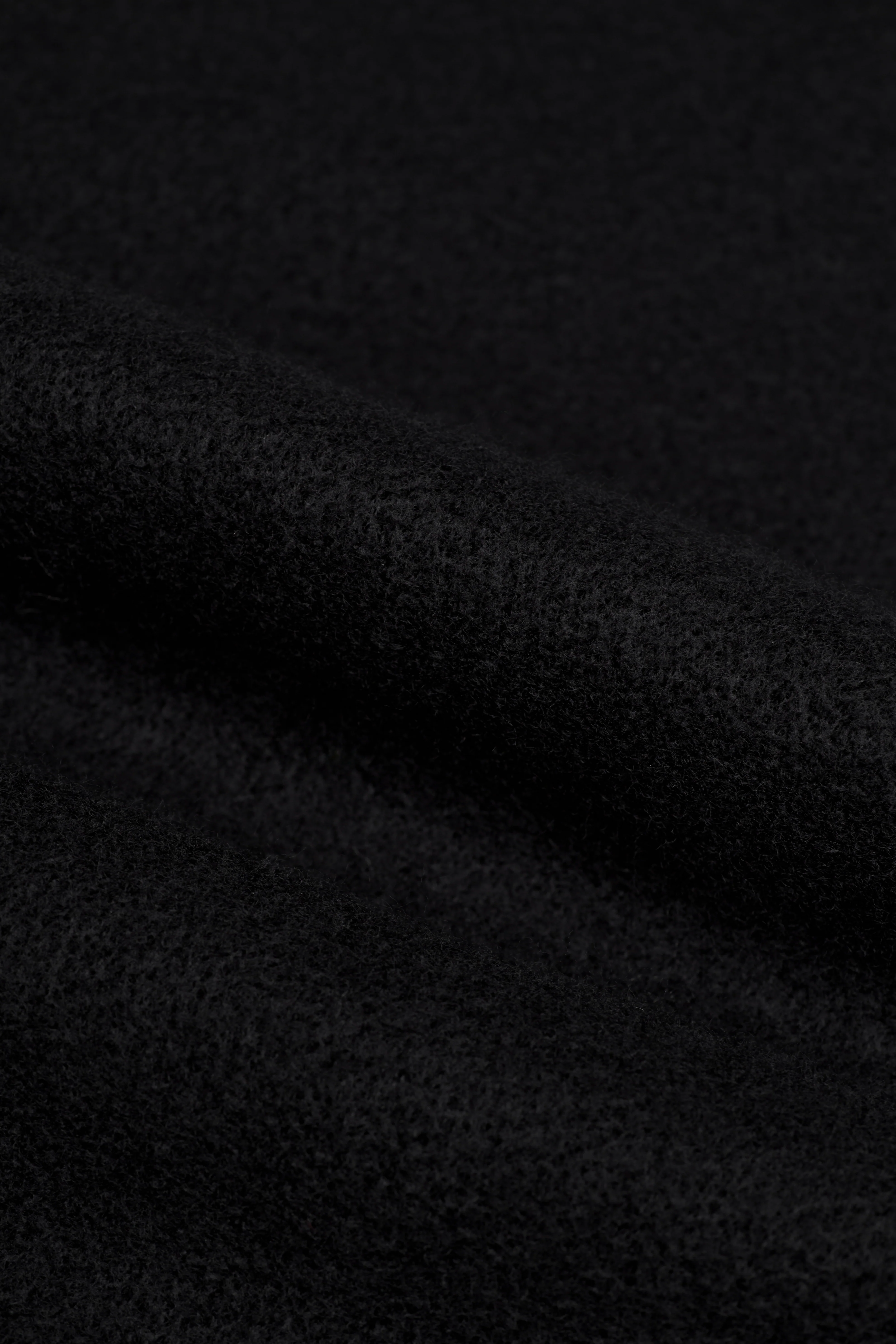Men’s Soft Fringe Knit Scarf - Black - Image 2
