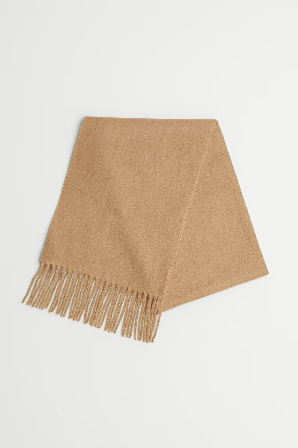 Men’s Soft Fringe Knit Scarf - Fawn