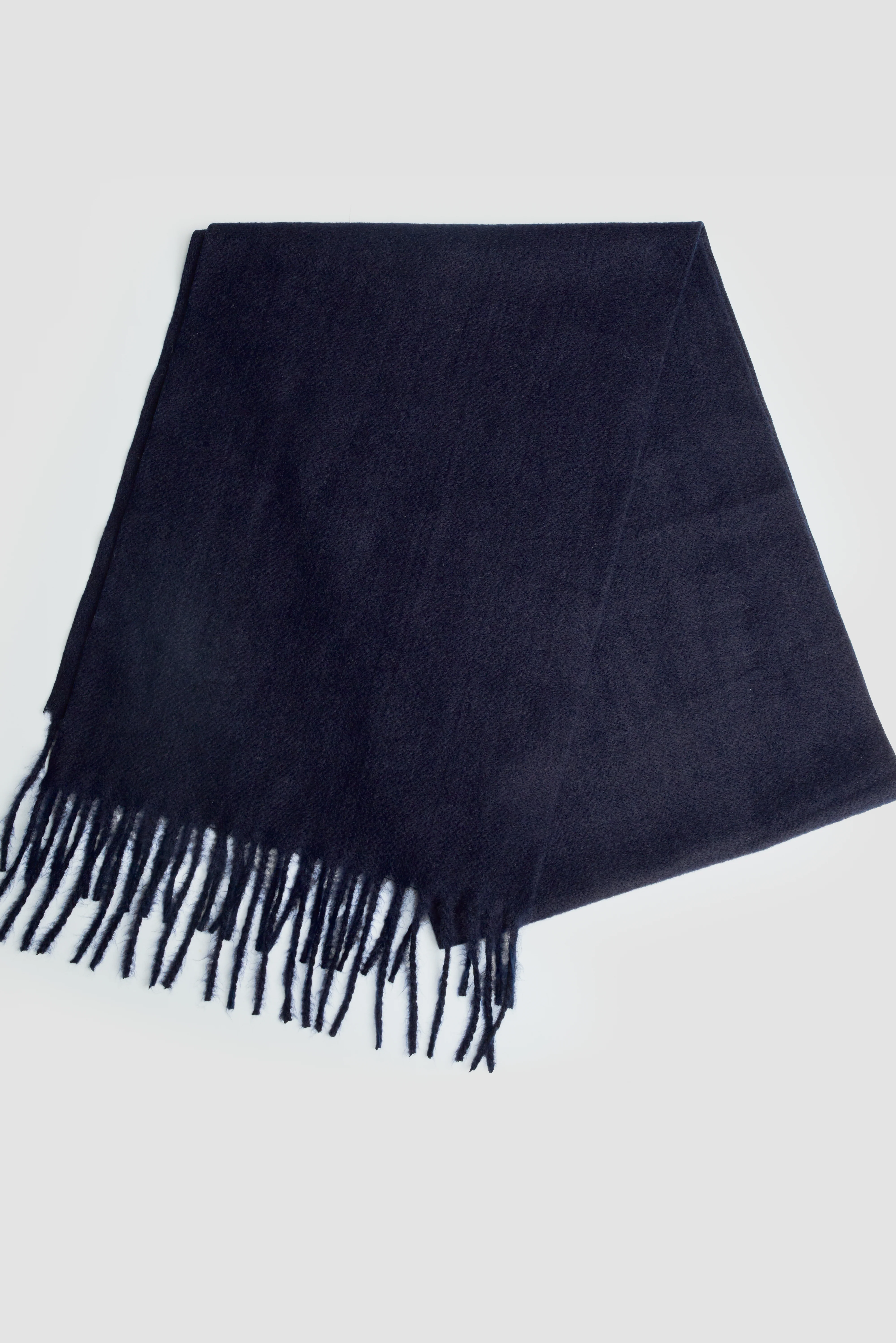 Men’s Soft Fringe Knit Scarf - Navy