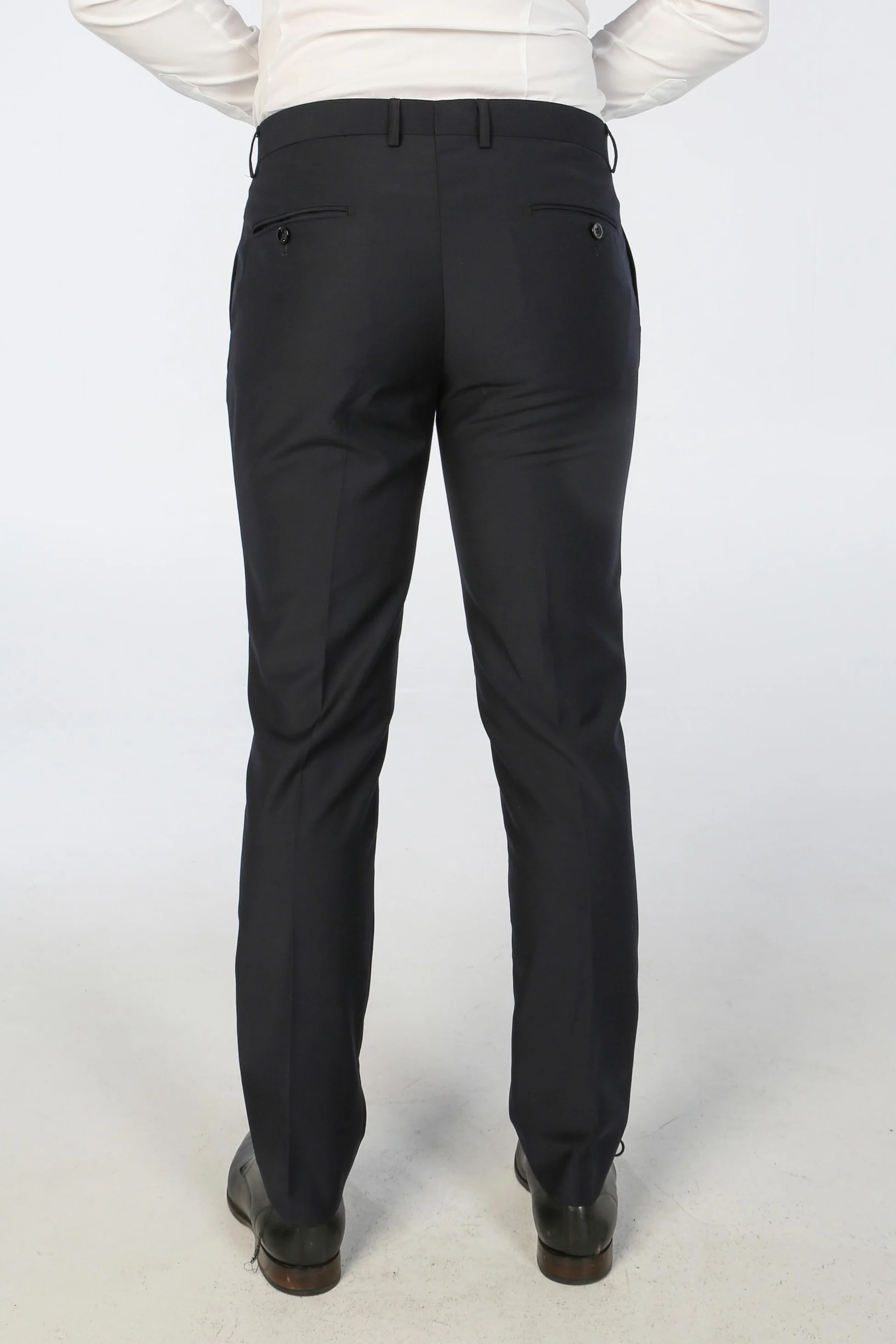 Men's Tailored Fit Navy Suit - PARKER - Navy - Image 10
