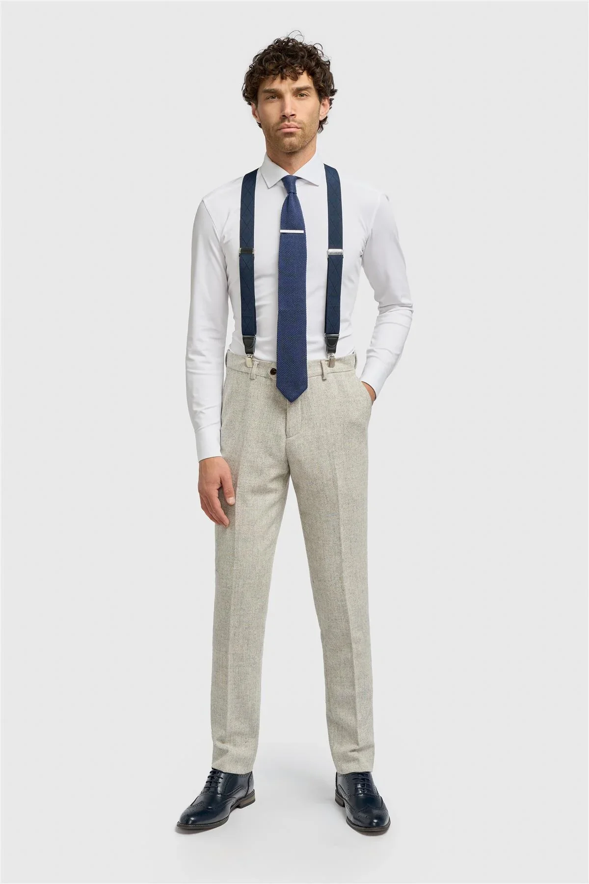 Men’s Textured Braces with Adjustable Straps - Image 2