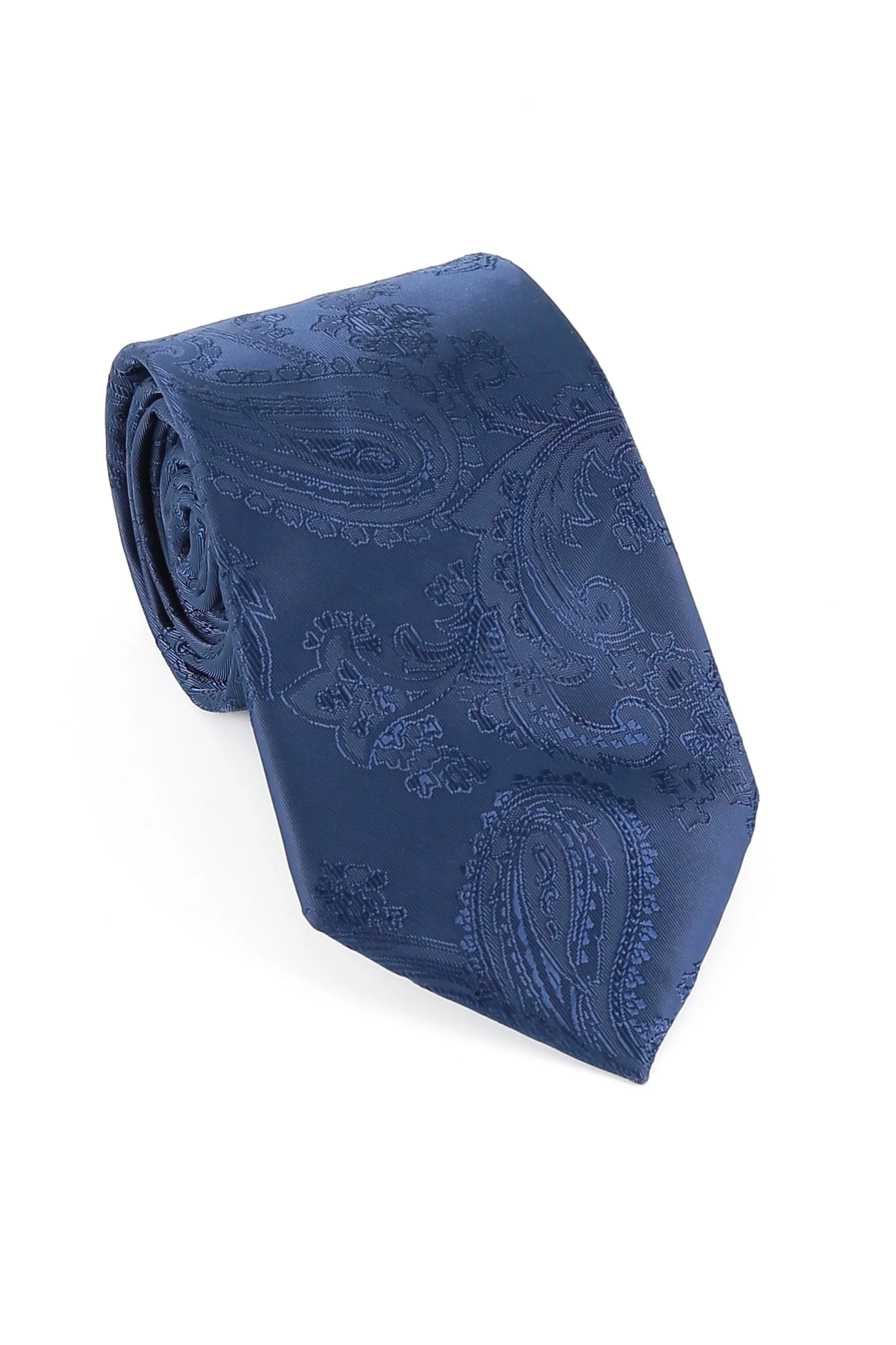 Men's Paisley Tie Cufflink Set - Deep Blue - Image 4