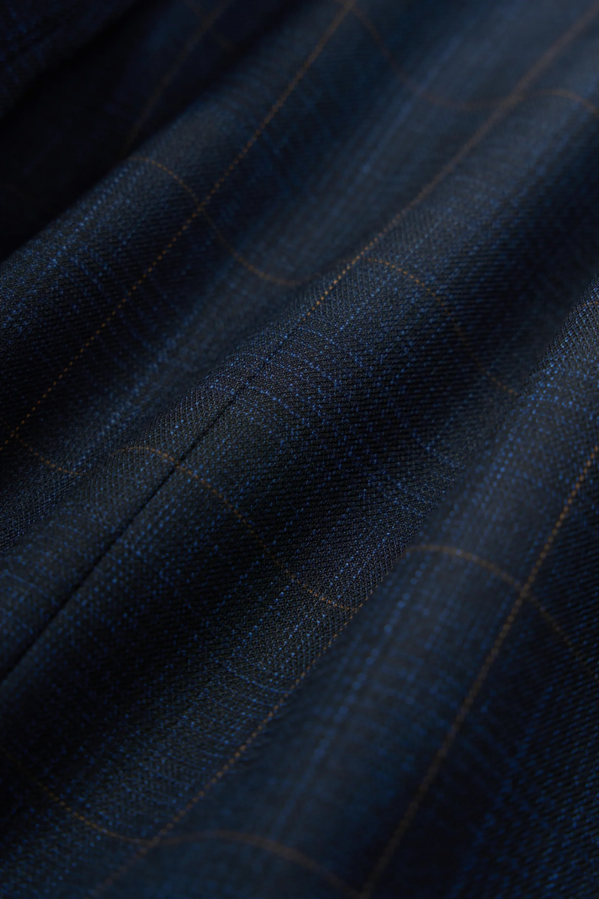 Boys’ 3-Piece Windowpane Check Suit - Torino - Navy Blue - Image 9