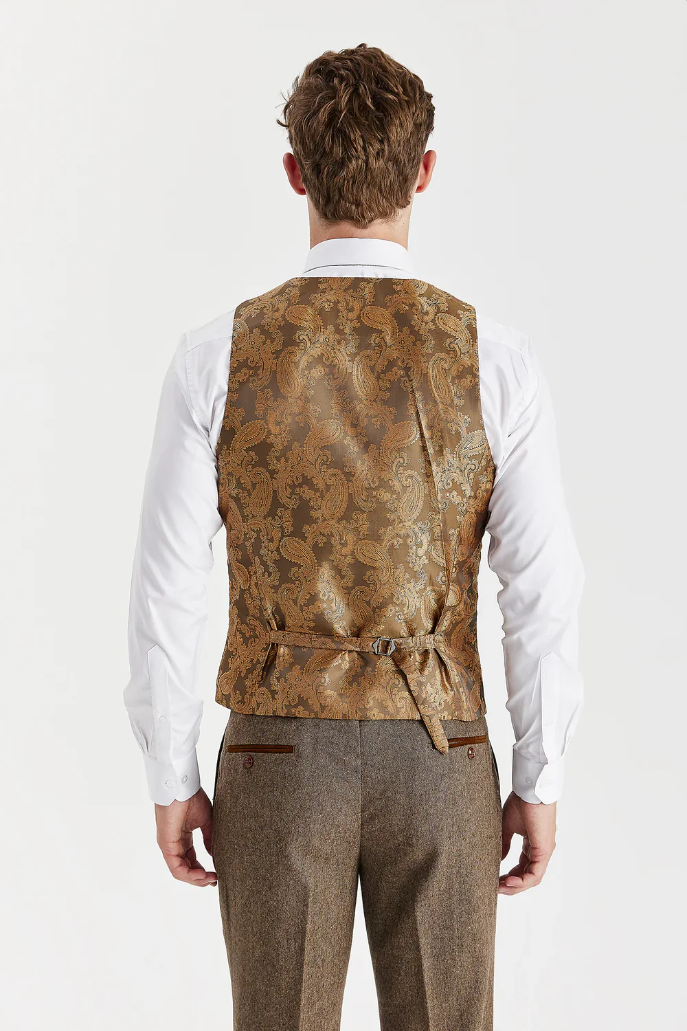Men’s Tweed Wool Suit - OSCAR - Brown - Image 6