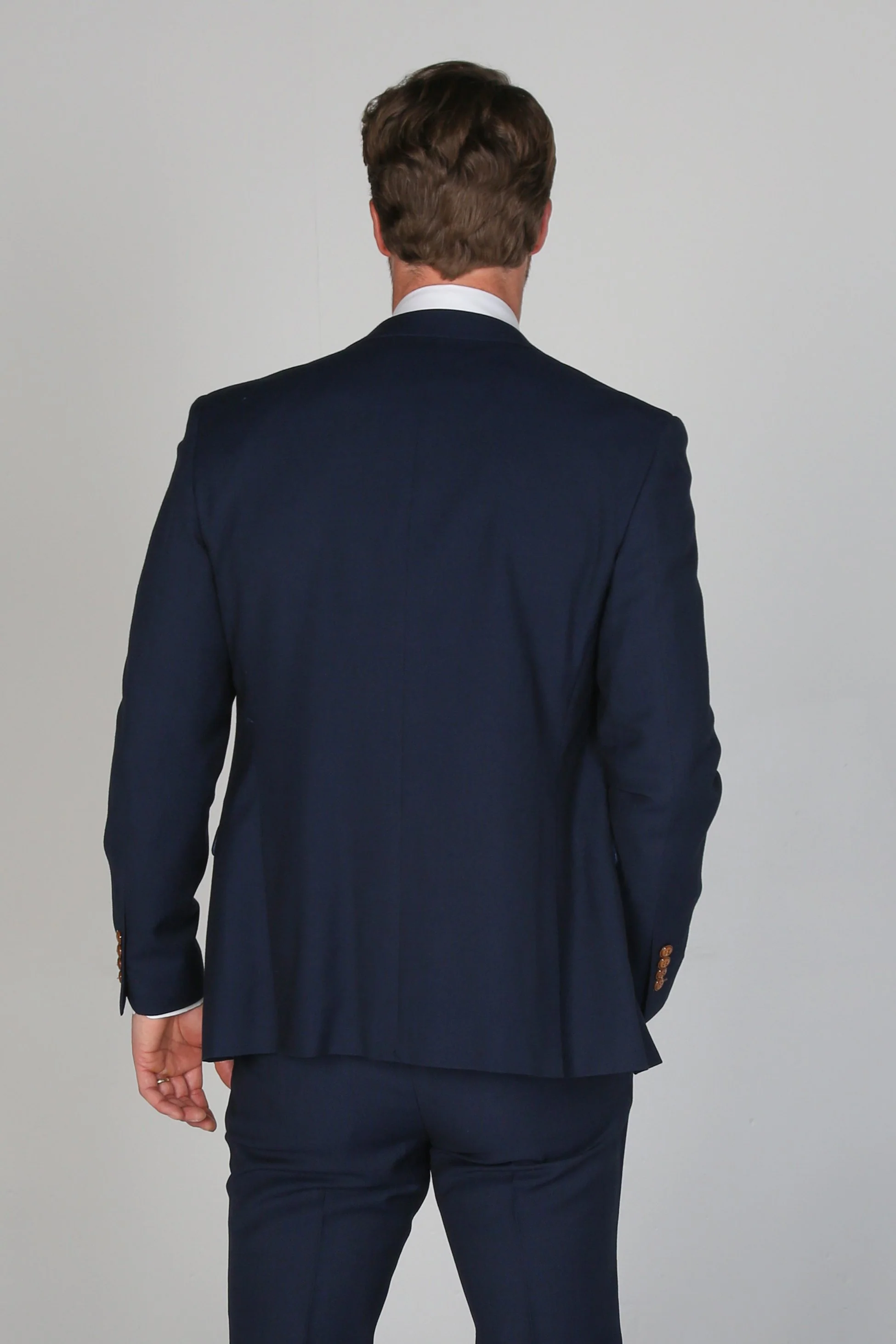 Men's Tailored Fit Suit Jacket - MAYFAIR - Navy Blue - Image 3