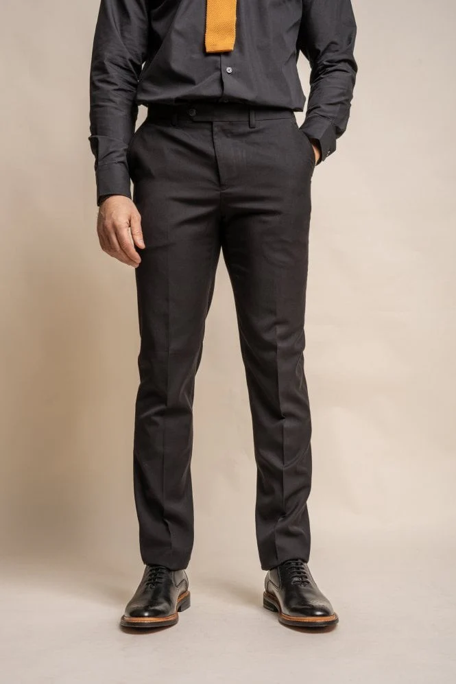 Men's Slim Fit Formal Black Suit - MARCO - Black - Image 8