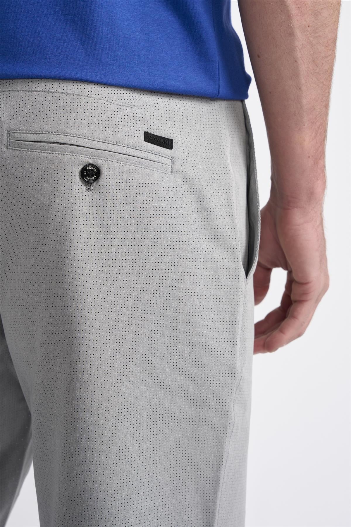 Men's Cotton Summer Essential Textured Short – DENVER - Grey - Image 5