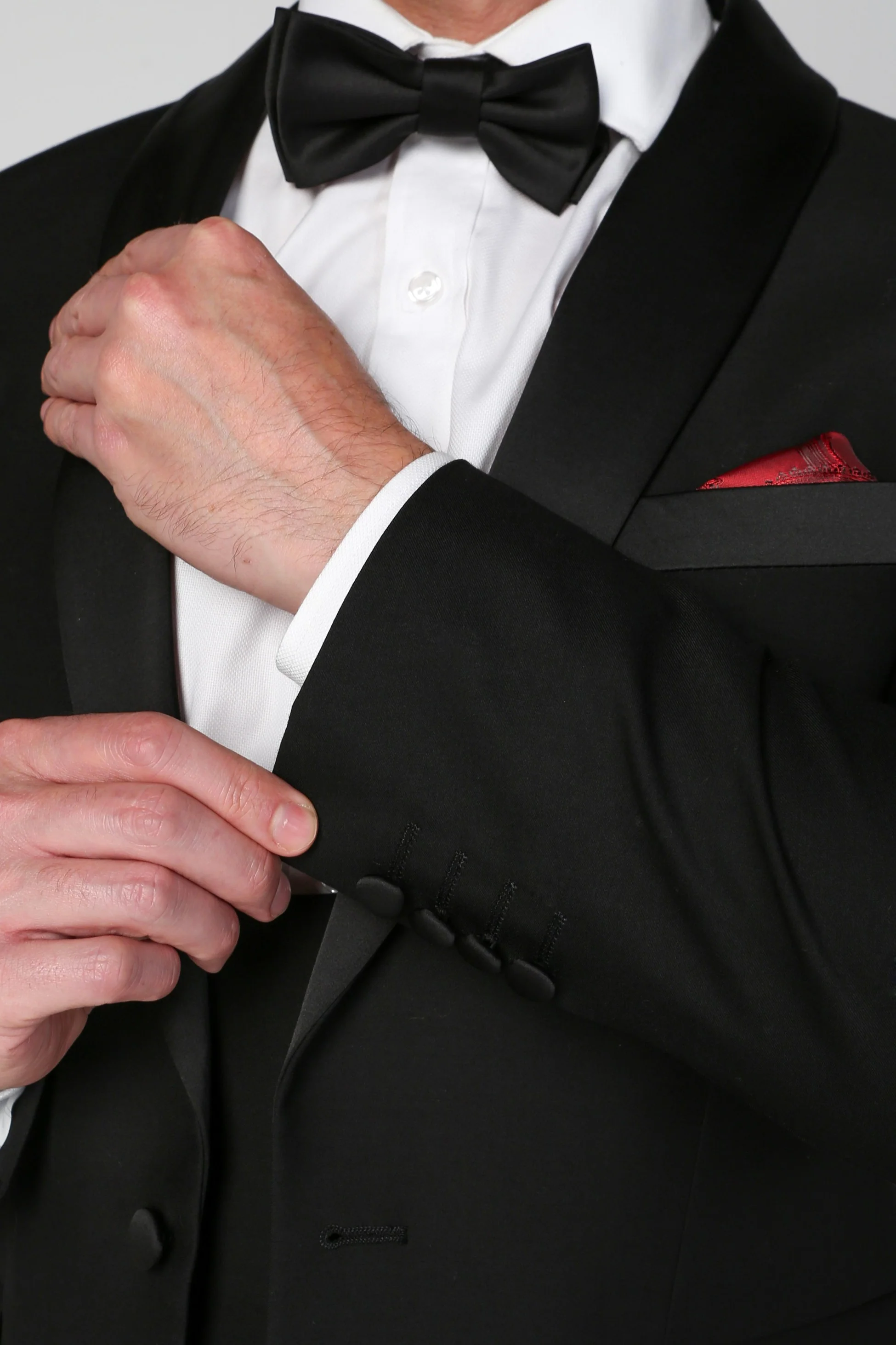 Men's 3-Piece Black Tailored fit Tuxedo Dinner Suit - FORD - Image 5