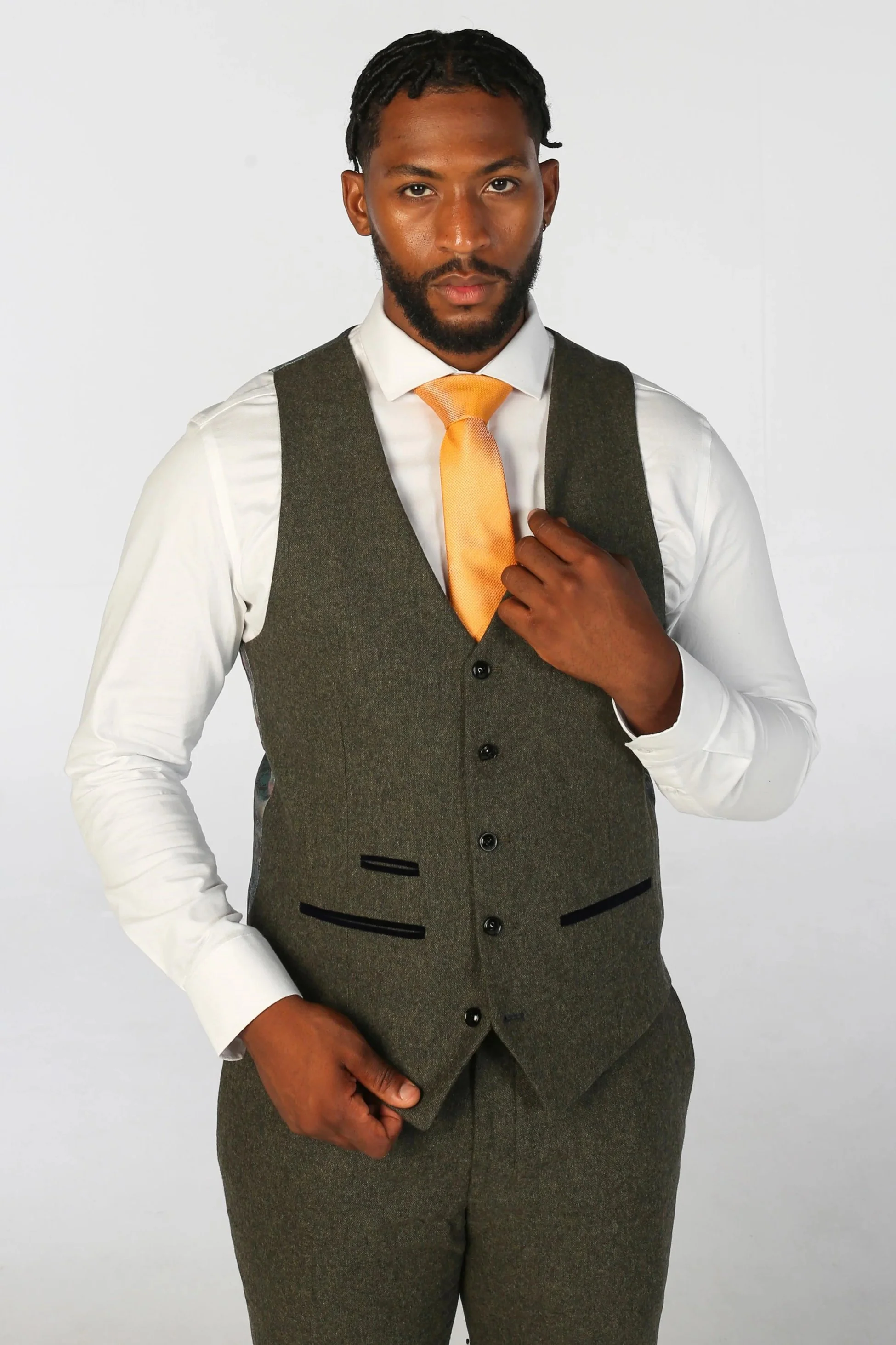 Men’s Tweed Wool Suit - OSCAR - Green - Image 6