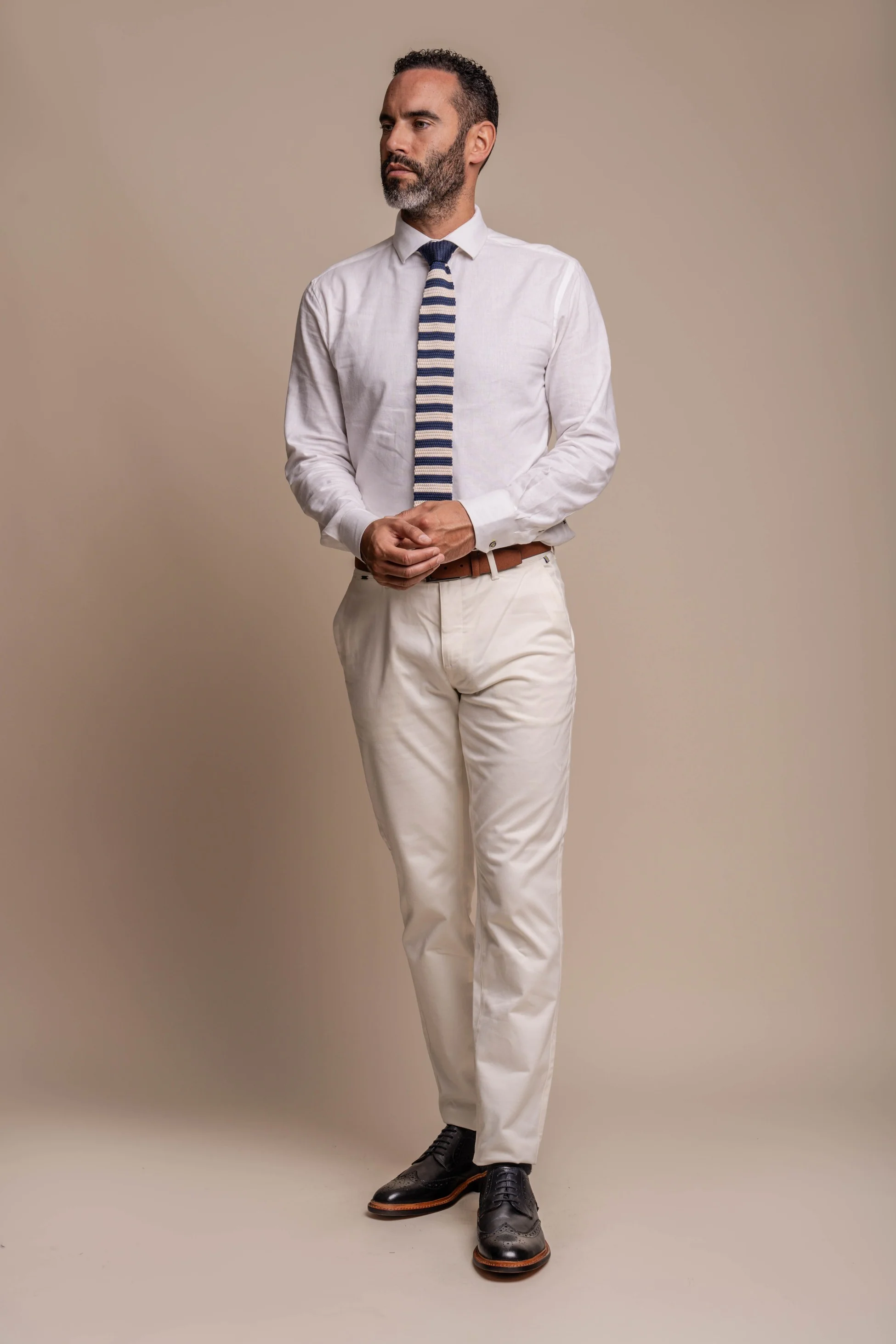 Men's Seeba Navy with Dakota Beige Chino- Combined Suit Set - Image 7
