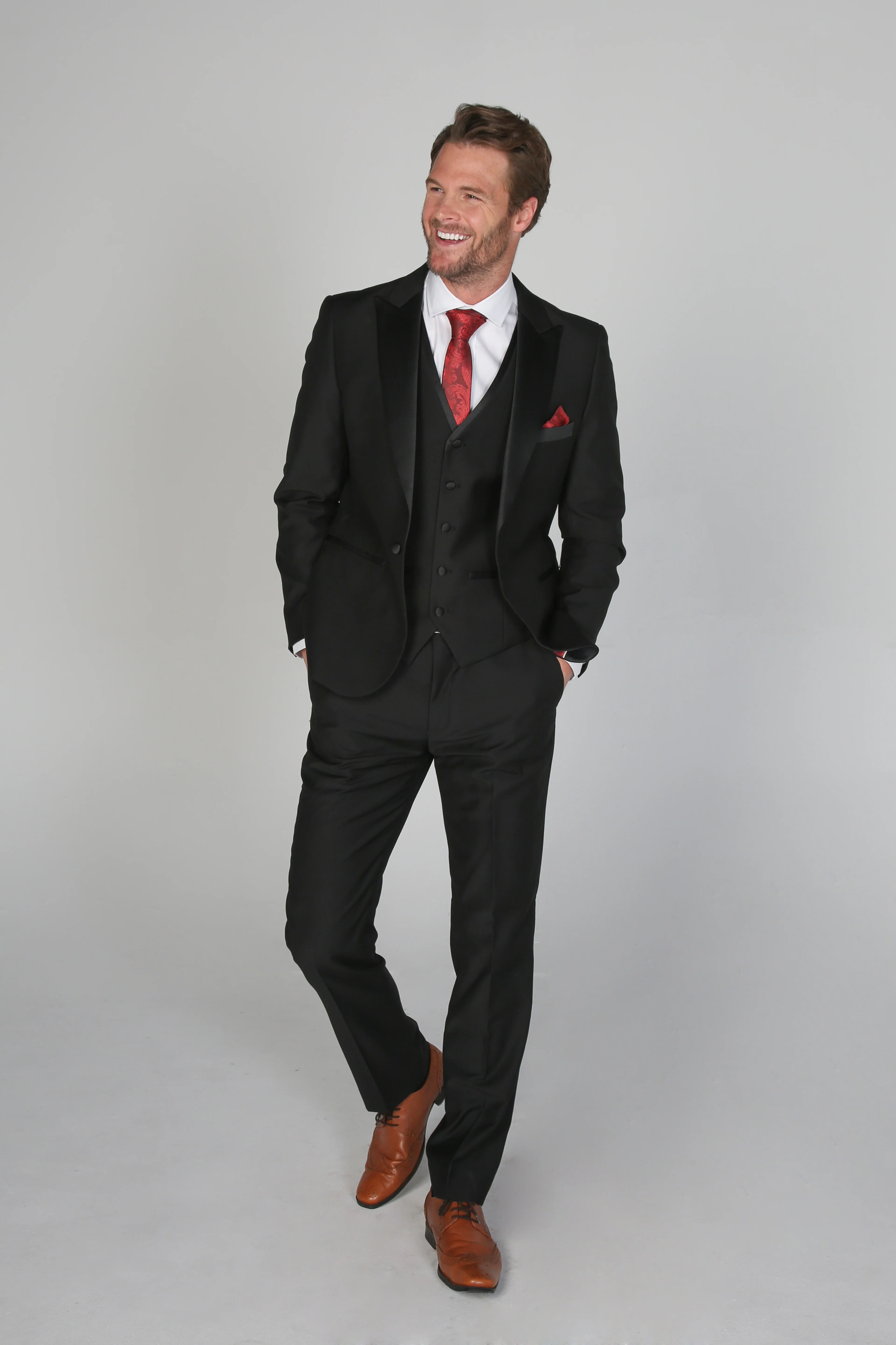 Father & Son Matching 3-Piece Tuxedo Dinner Suit Set - Harry Black - Image 2