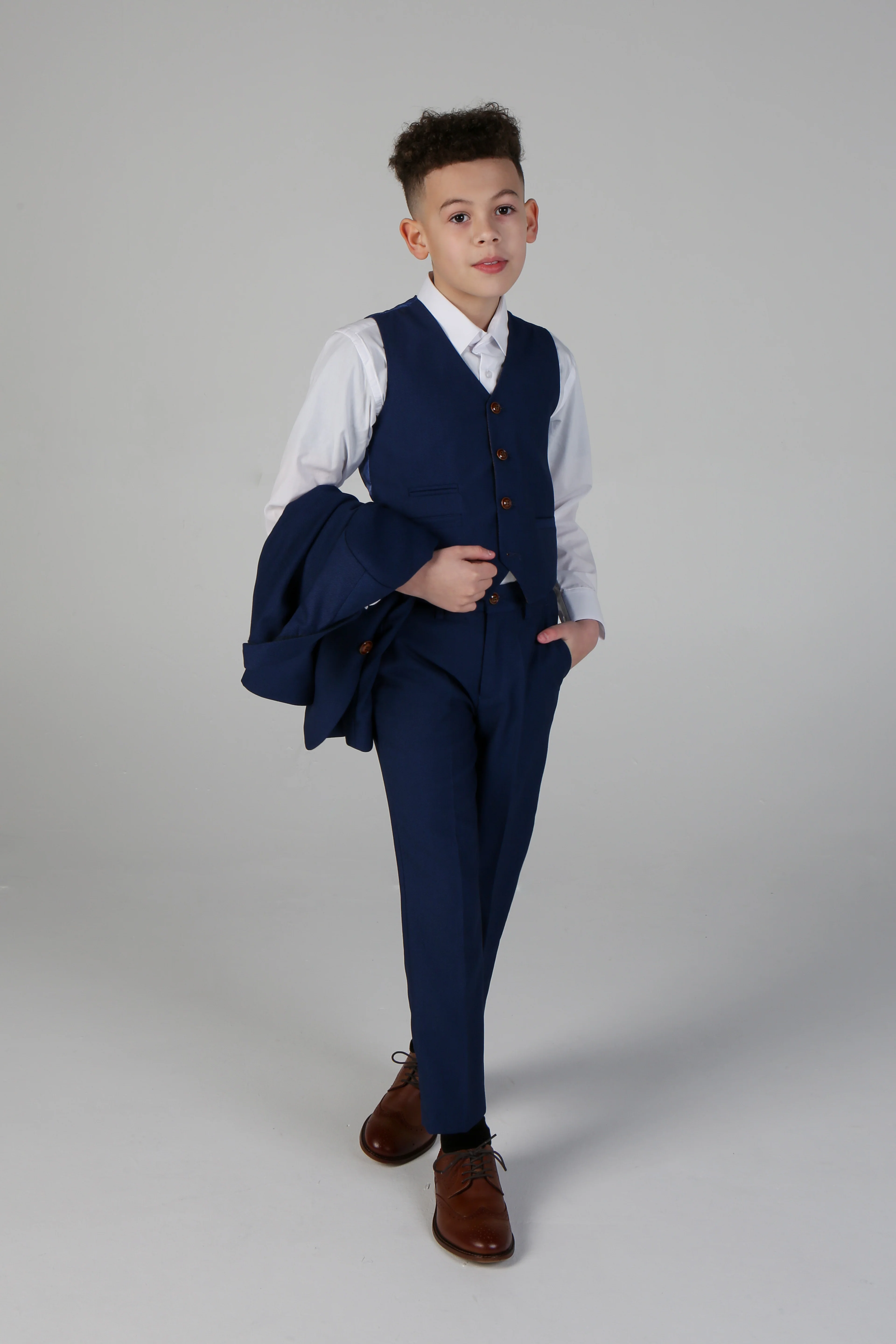 Father & Son Matching Tailored Fit 3-Piece Suit Set - Mayfair - Royal Blue - Image 11