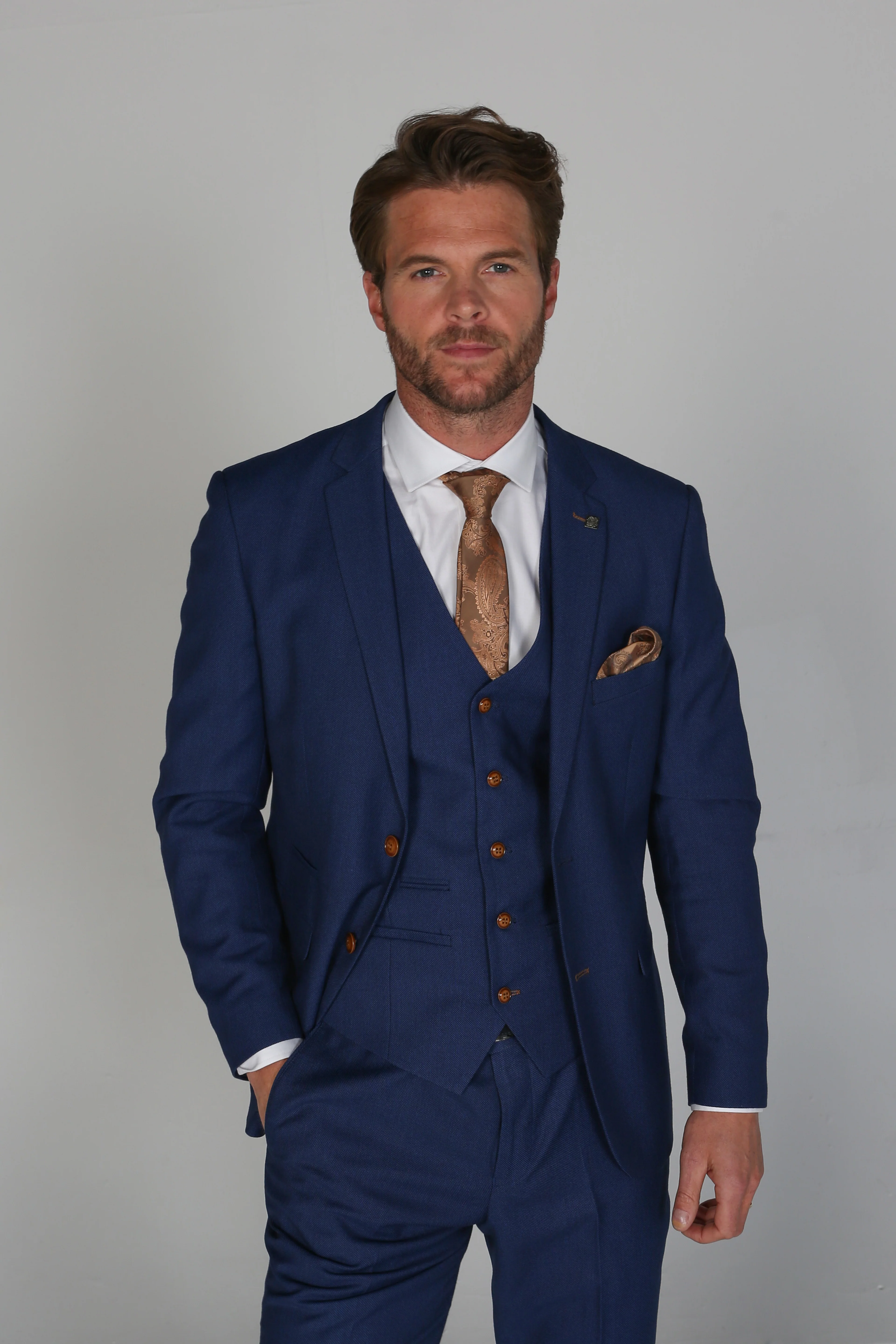 Father & Son Matching Tailored Fit 3-Piece Suit Set - Mayfair - Royal Blue - Image 5