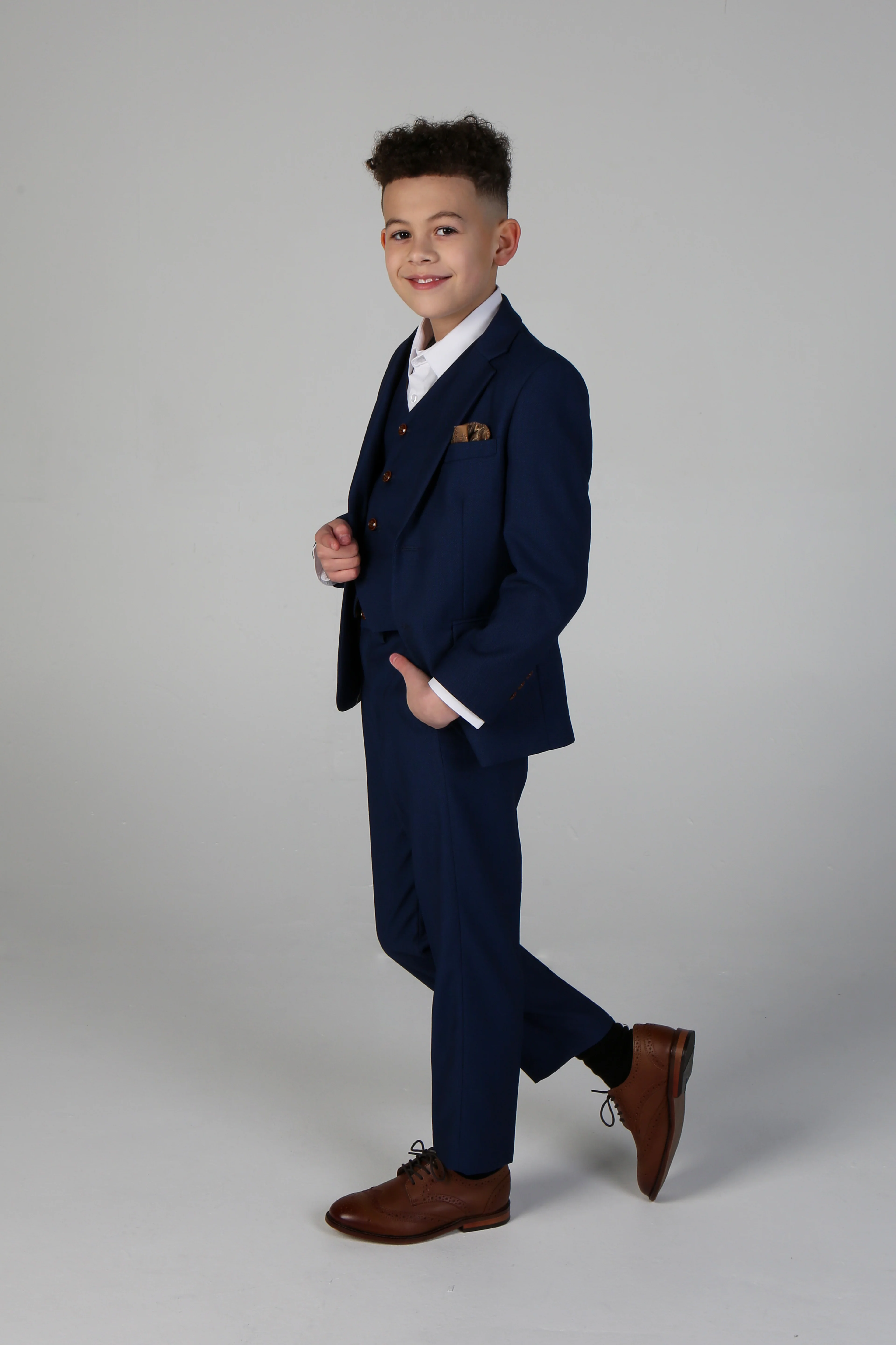 Father & Son Matching Tailored Fit 3-Piece Suit Set - Mayfair - Royal Blue - Image 8
