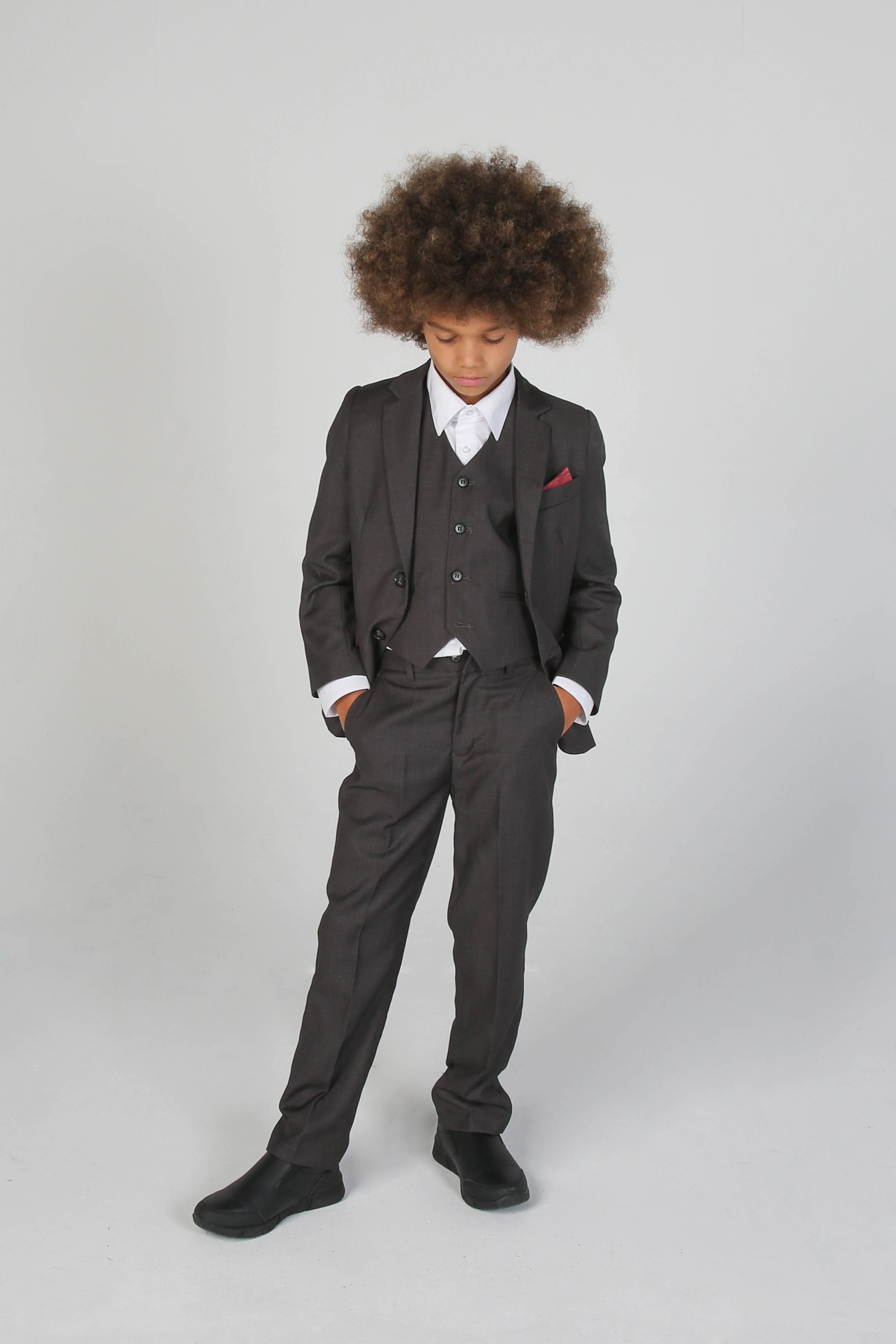 Father & Son Matching 3-Piece Suit Set - Charles - Charcoal Grey - Image 9