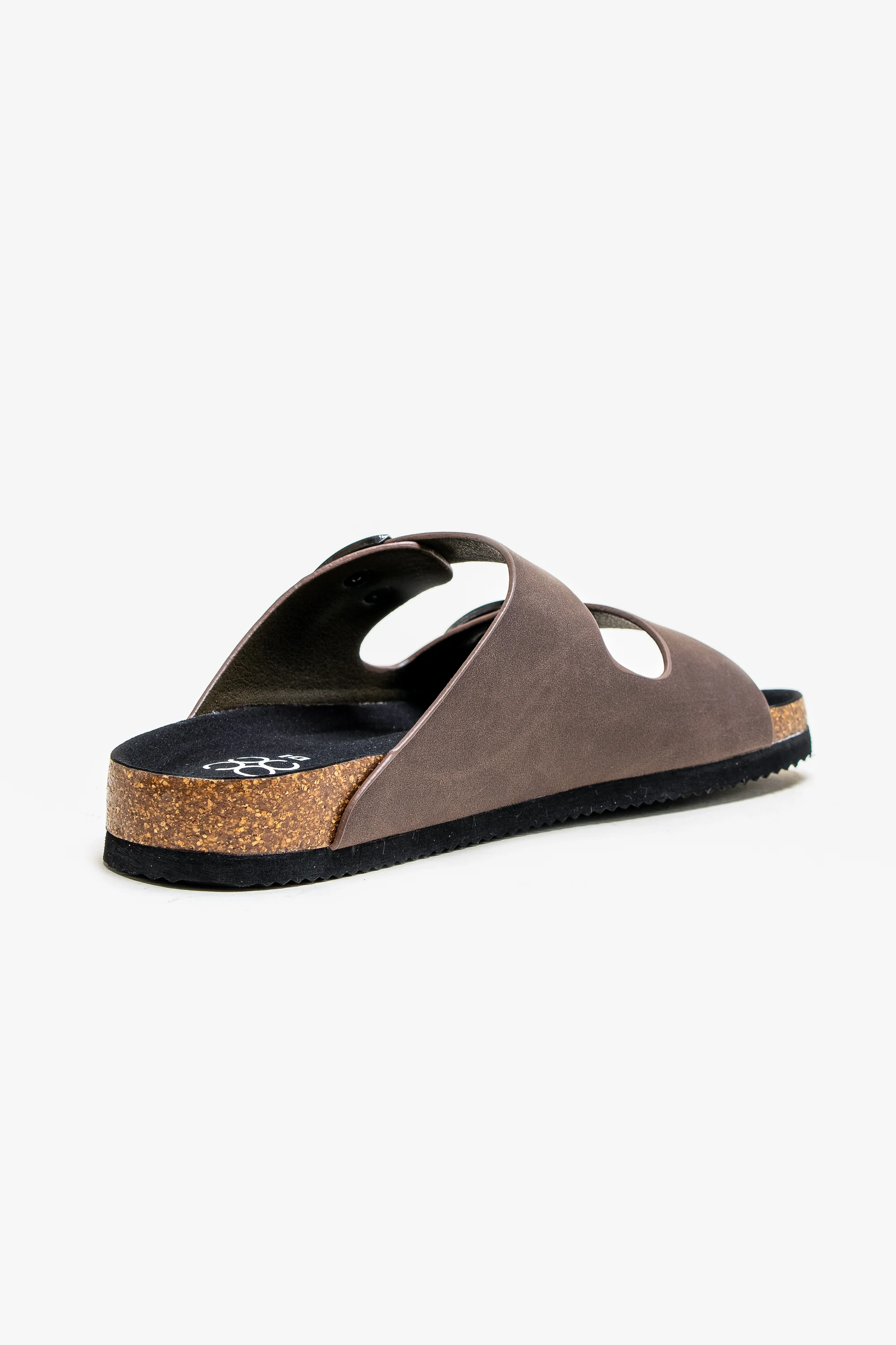 Men's Buckle-Strap Cork Slider Sandals - DAYTONA - Brown - Image 3