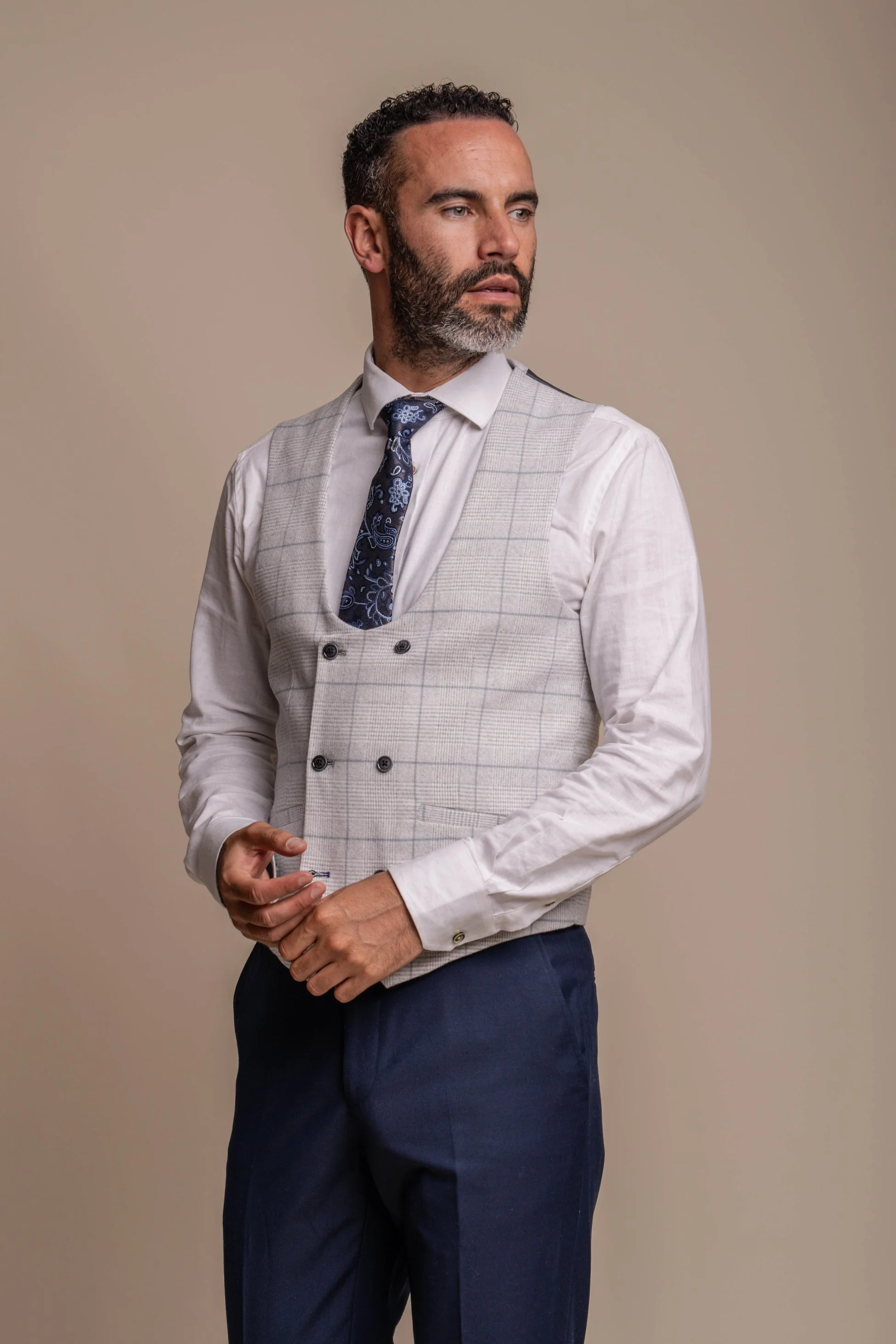 Men's Jefferson Navy Suit with Radika Waistcoat - Combined Set - Image 5