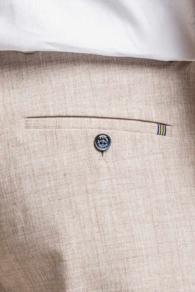 Men's Slim Fit Formal Trousers - TOKYO - Fawn Brown - Image 4