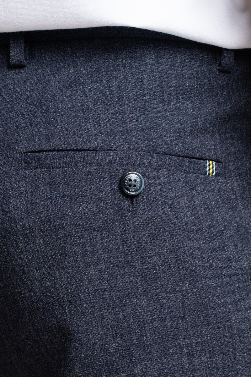 Men's Slim Fit Formal Trousers - TOKYO - Navy Blue - Image 4