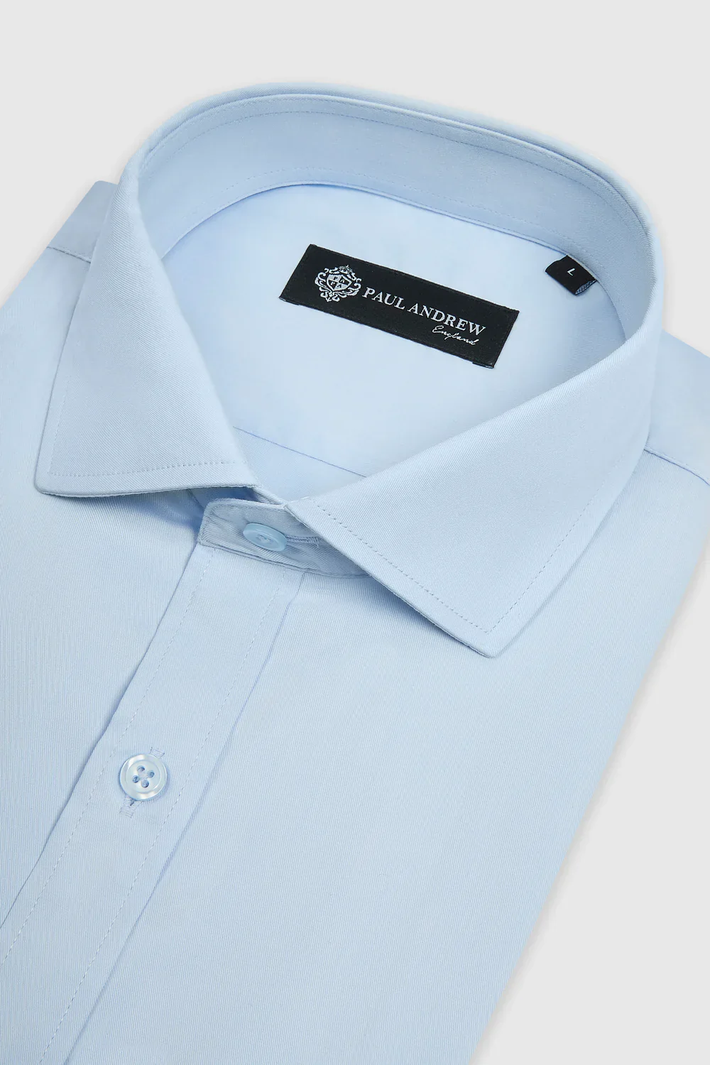 Men's Double Cuff Tailored Fit Formal Shirt - Blue - Image 3