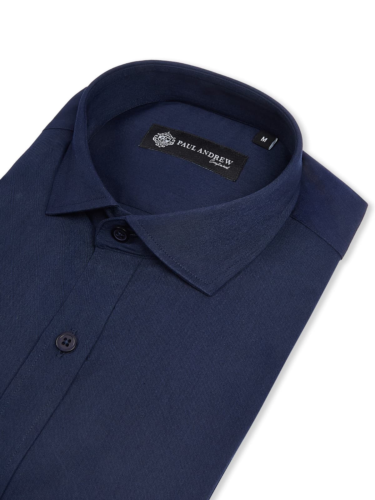 Men's Double Cuff Tailored Fit Formal Shirt - Navy - Image 2