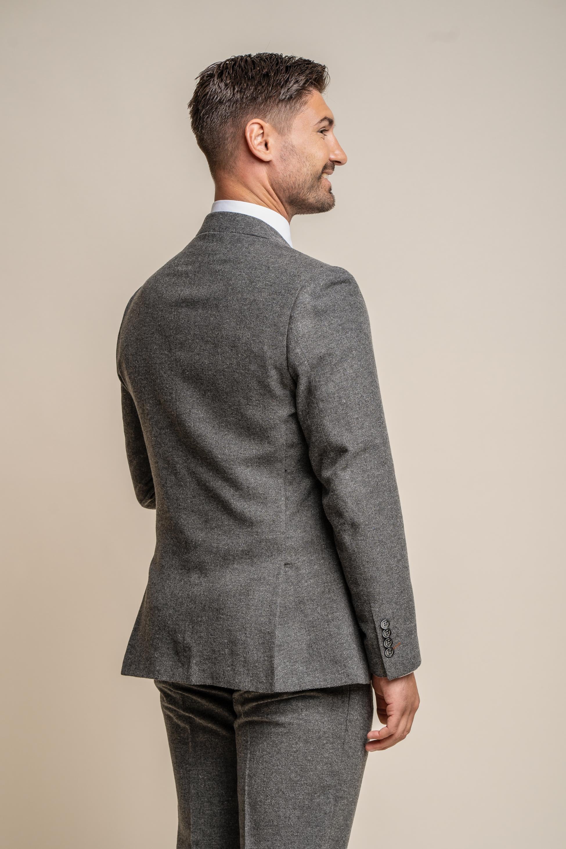 Men's Herringbone Suit with Double-breasted Waistcoat - Combined Set Martez Radika - Image 3