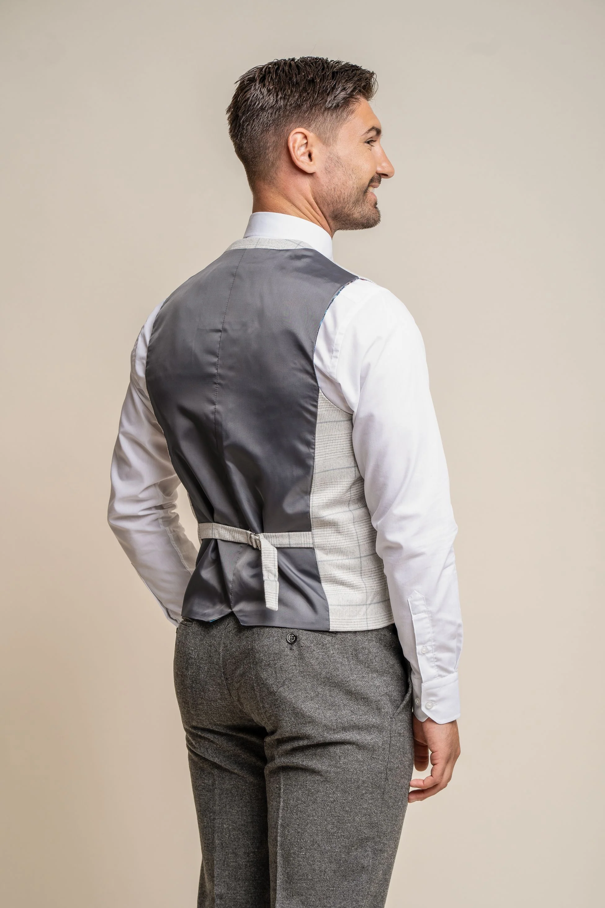 Men's Herringbone Suit with Double-breasted Waistcoat - Combined Set Martez Radika - Image 6