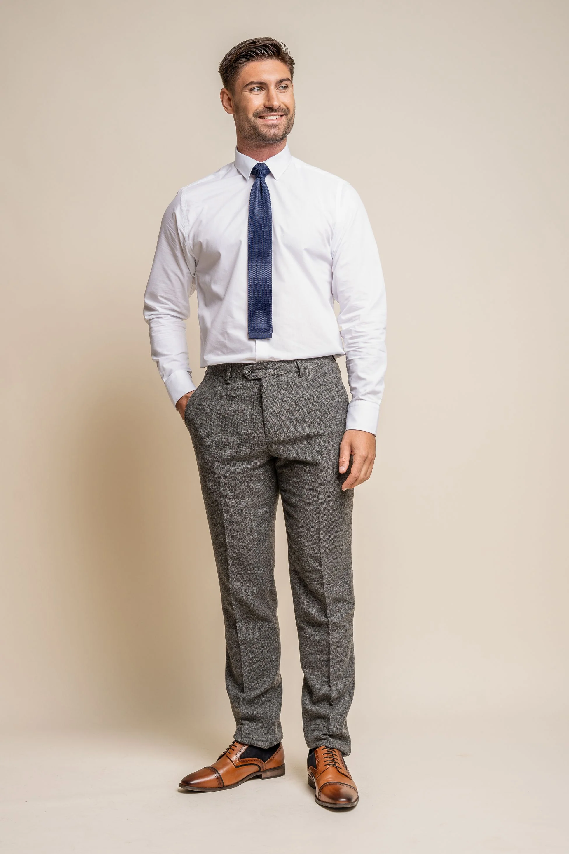 Men's Herringbone Suit with Double-breasted Waistcoat - Combined Set Martez Radika - Image 7