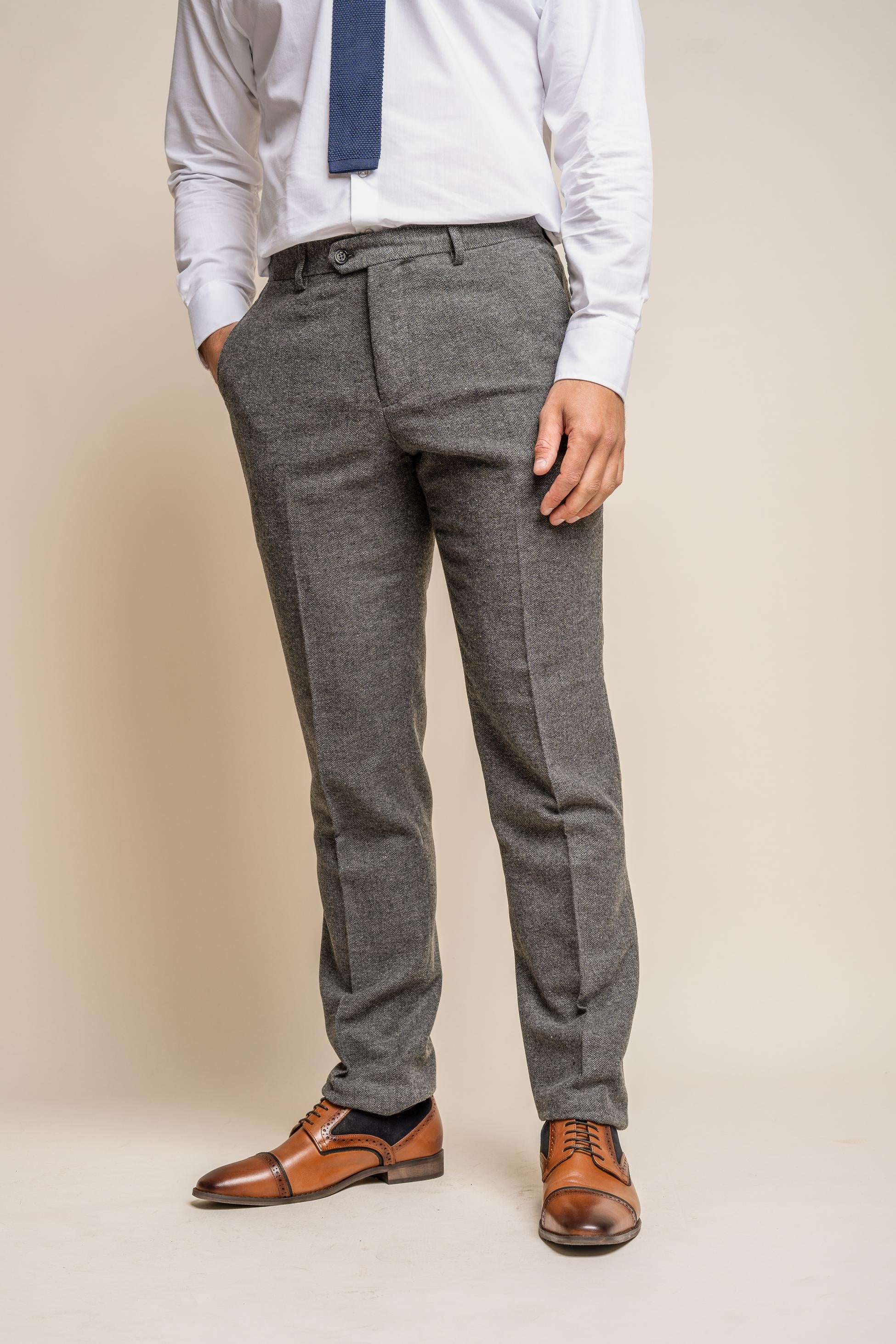 Men's Herringbone Suit with Double-breasted Waistcoat - Combined Set Martez Radika - Image 8