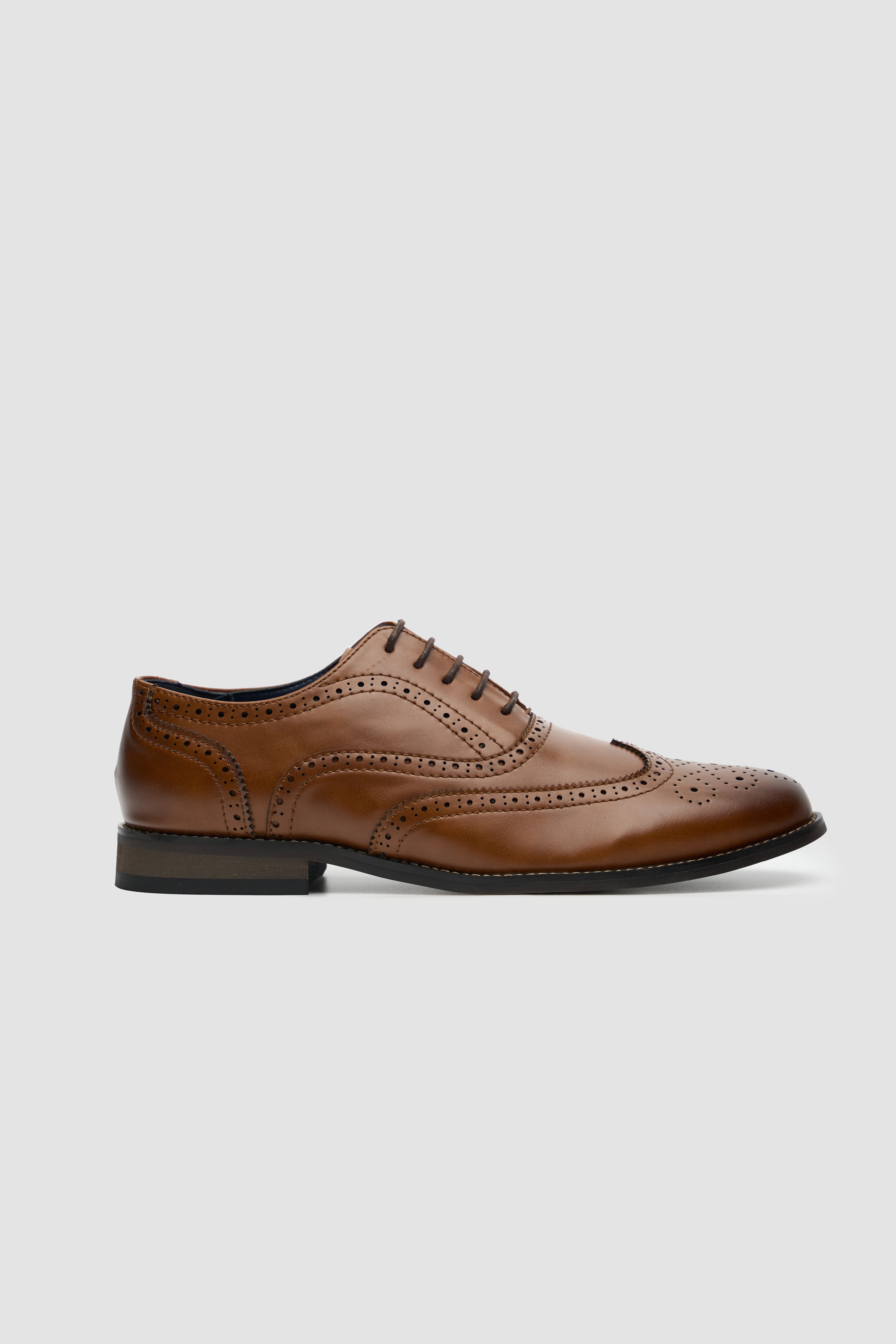 Men's Oxford Brogue Shoes - CLARK - Tan Brown - Image 2