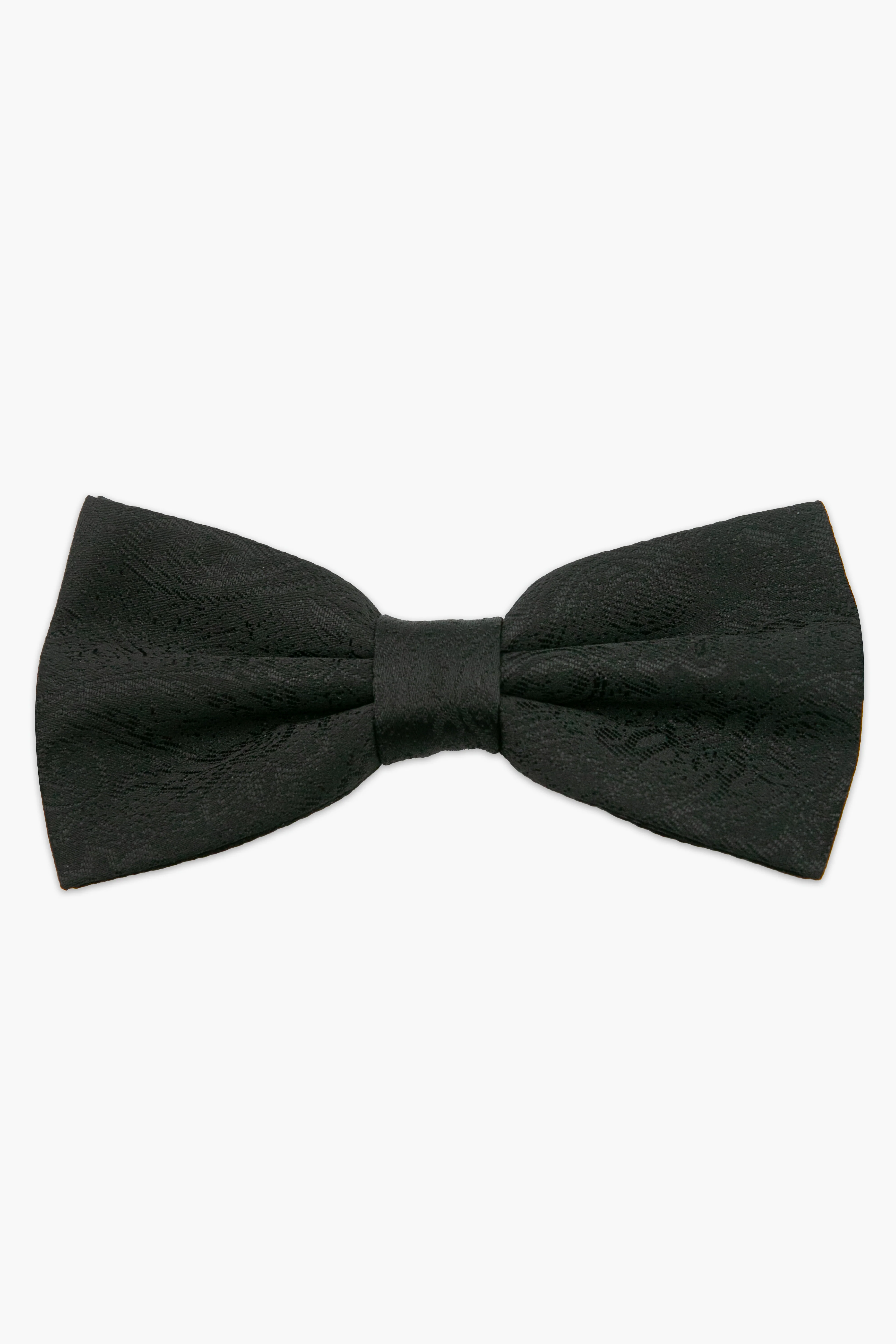 Men's Paisley Pre-Tied Dickie Bow Tie - Black