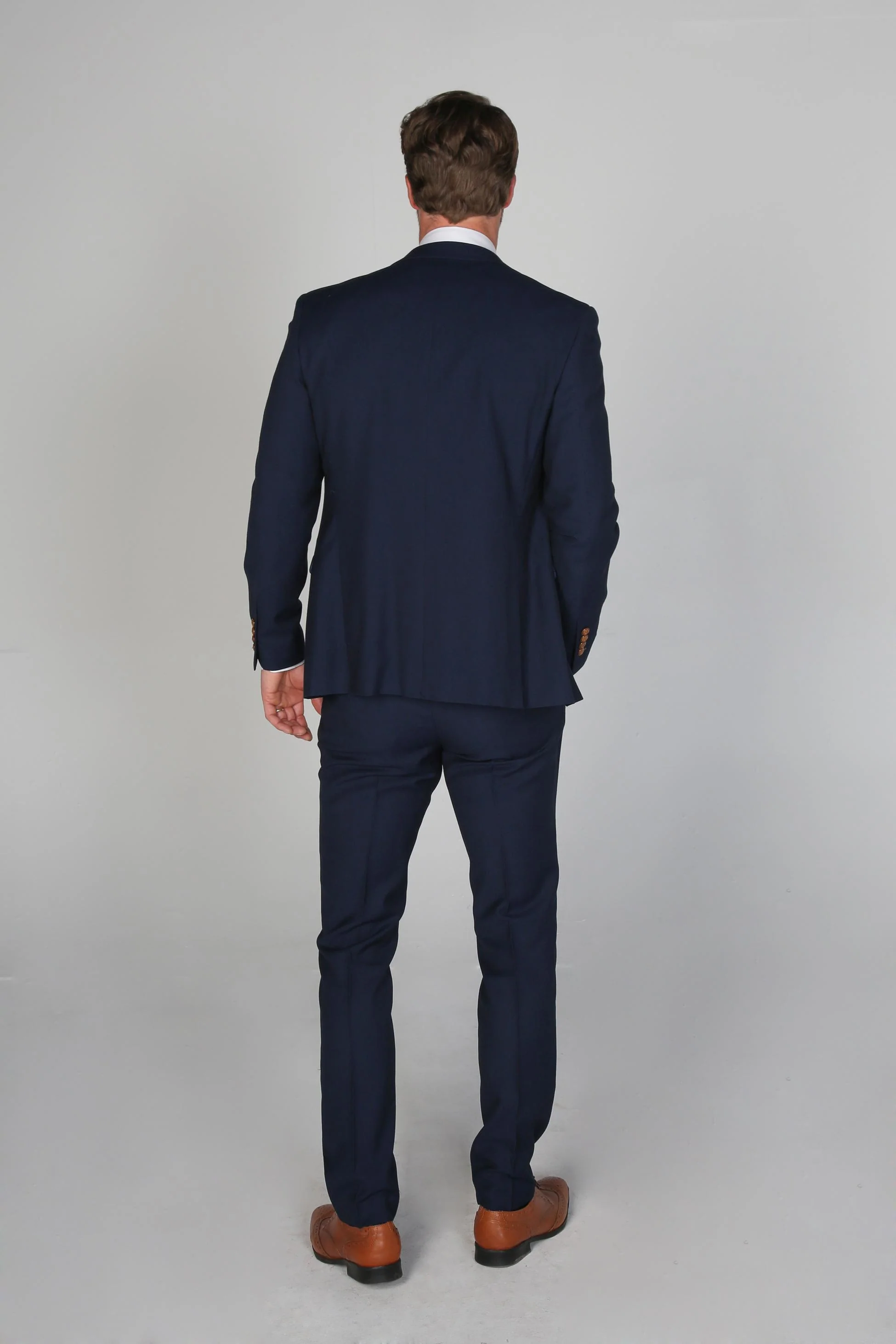 Men's Tailored Fit Formal Suit - MAYFAIR - Navy Blue - Image 5