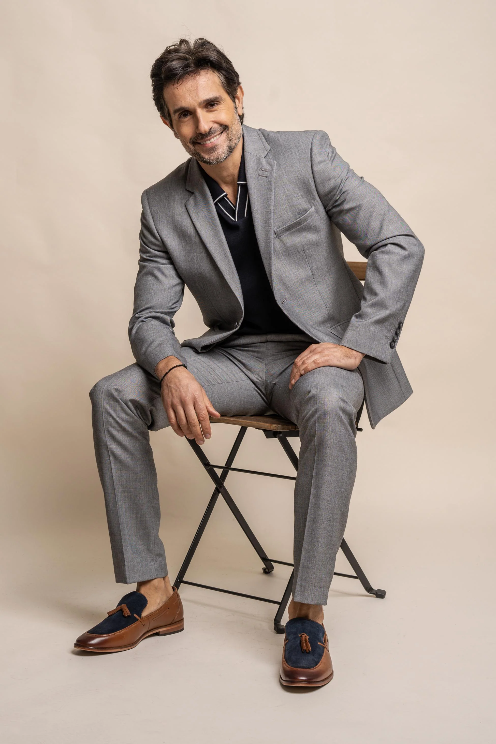 Men's Slim Fit Suit Jacket - REEGAN - Light Grey - Image 3