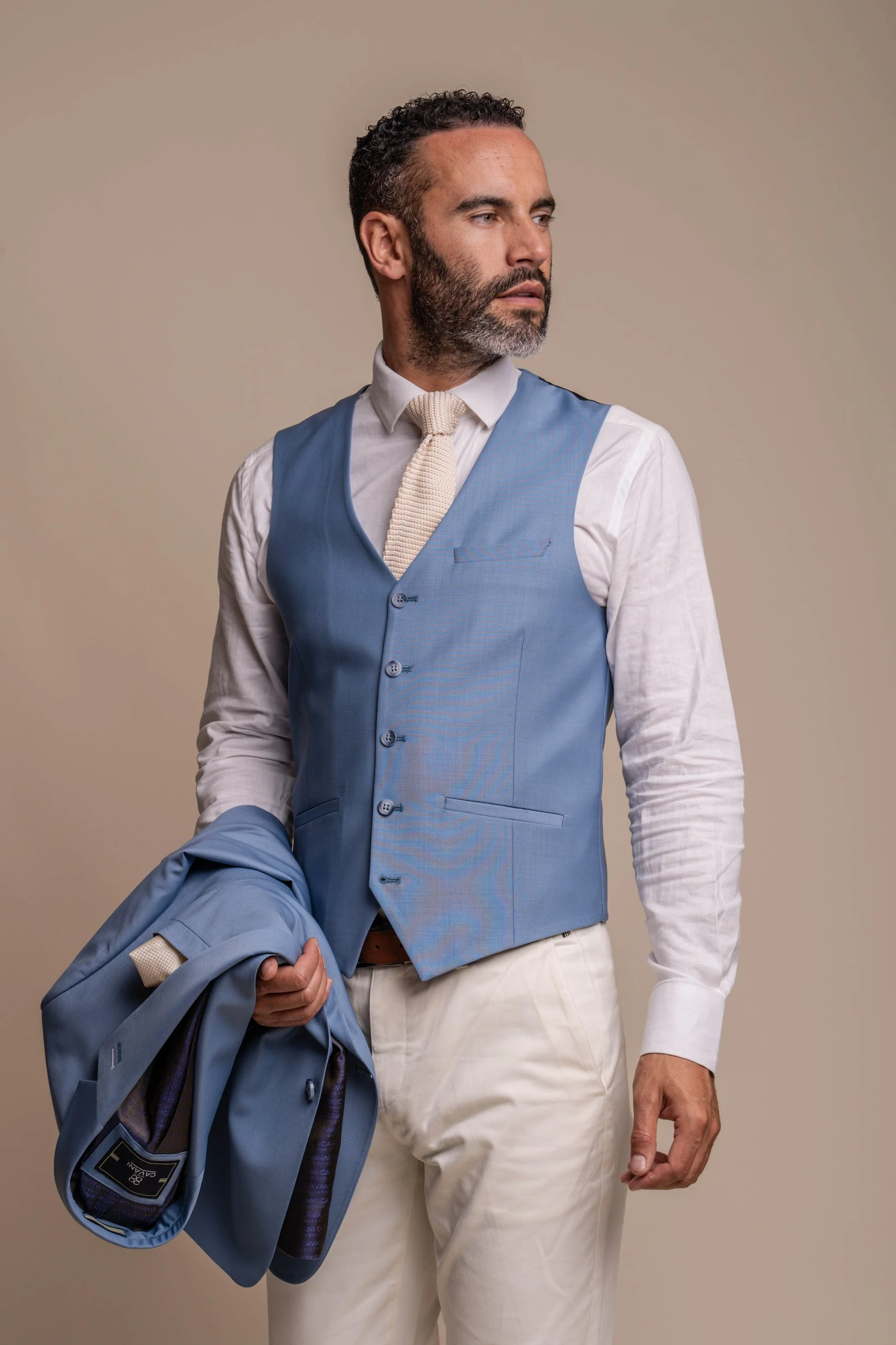Men's Bond Ocean Suit with Cream Ecru Chinos - Combined Set - Image 5