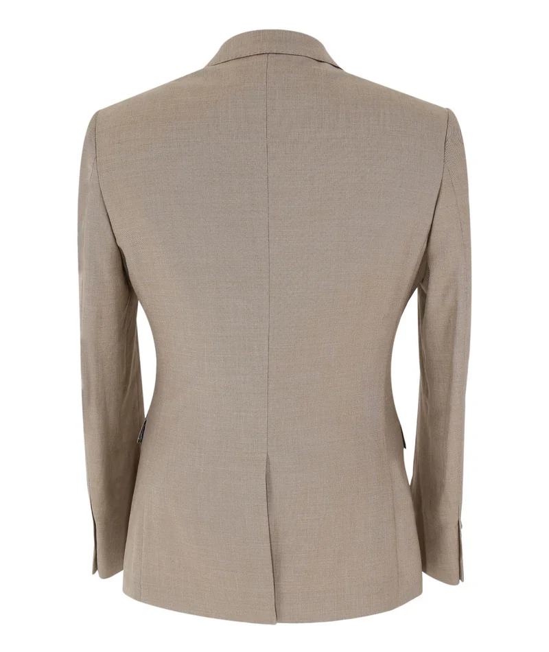 Men's Tailored Fit 2 Piece Suit Classic Special Occasion - JAMES - Taupe Beige - Image 5