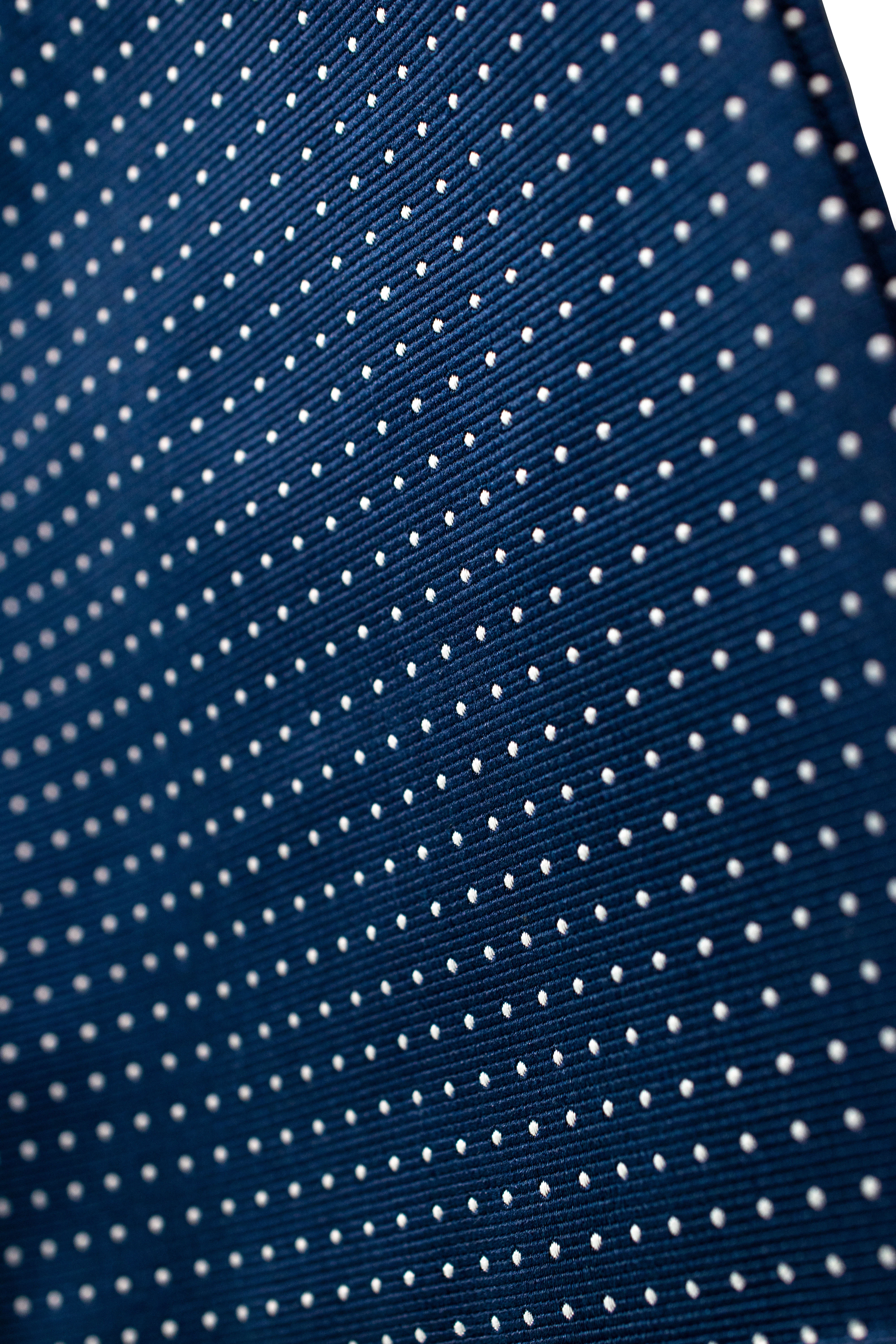 Men's Tie, Hanky & Cufflinks Polka Dot Set - Navy - Image 3