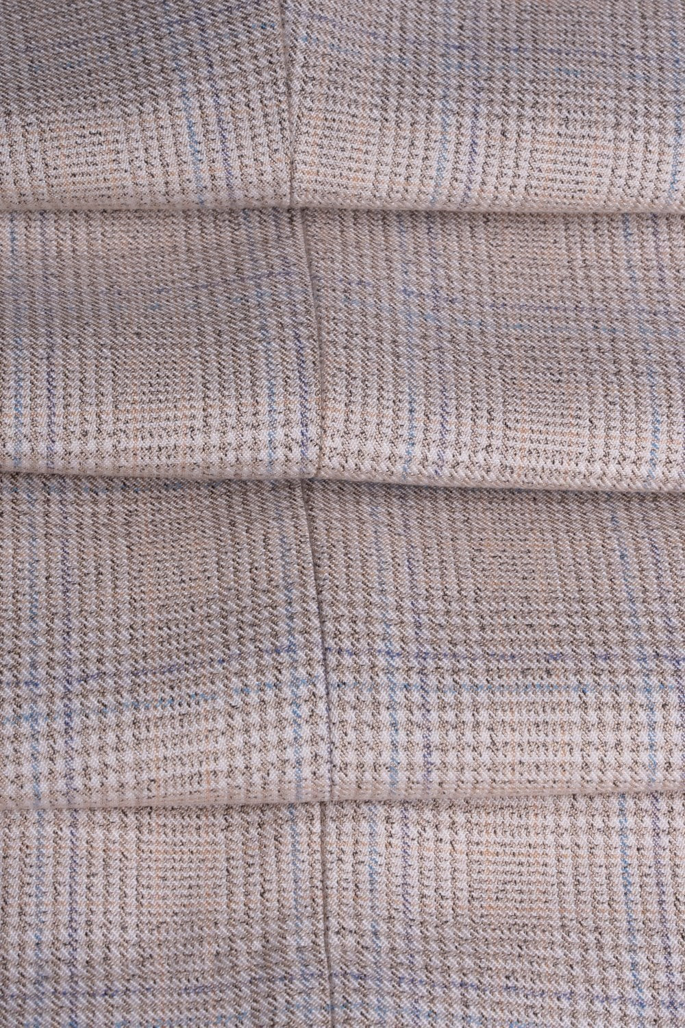 Men's 3-Piece Tweed Glen Check Suit - CARIDI - Beige - Image 10