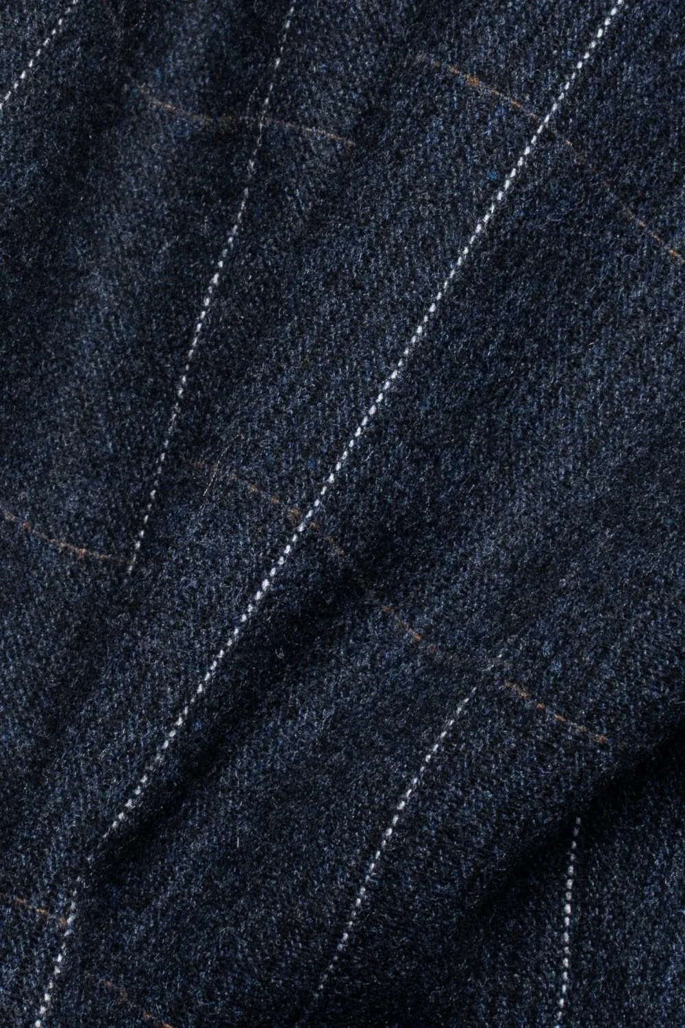 Men's Windowpane Check Wool Navy Blue Waistcoat - ANGELS - Navy Blue - Image 4