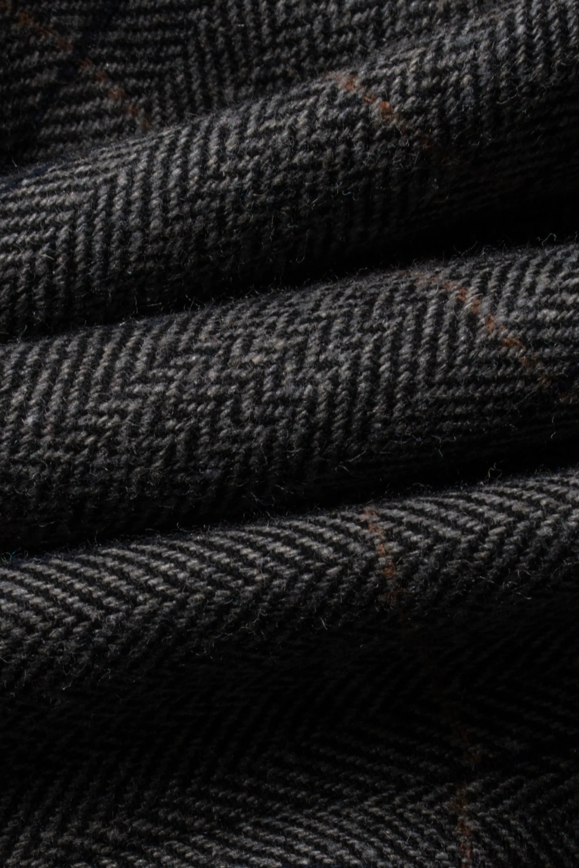 Men's Wool Blend Herringbone Check Suit - Albert - Grey - Image 12