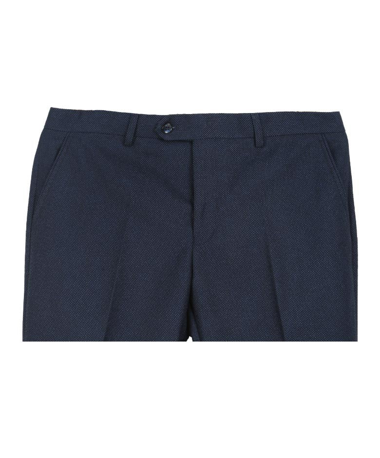Paul Andrew Men's Arthur Textuformal Trousers - Navy Blue - Image 6