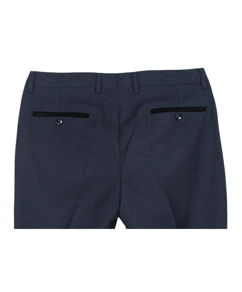 Paul Andrew Men's Arthur Textuformal Trousers - Navy Blue - Image 7