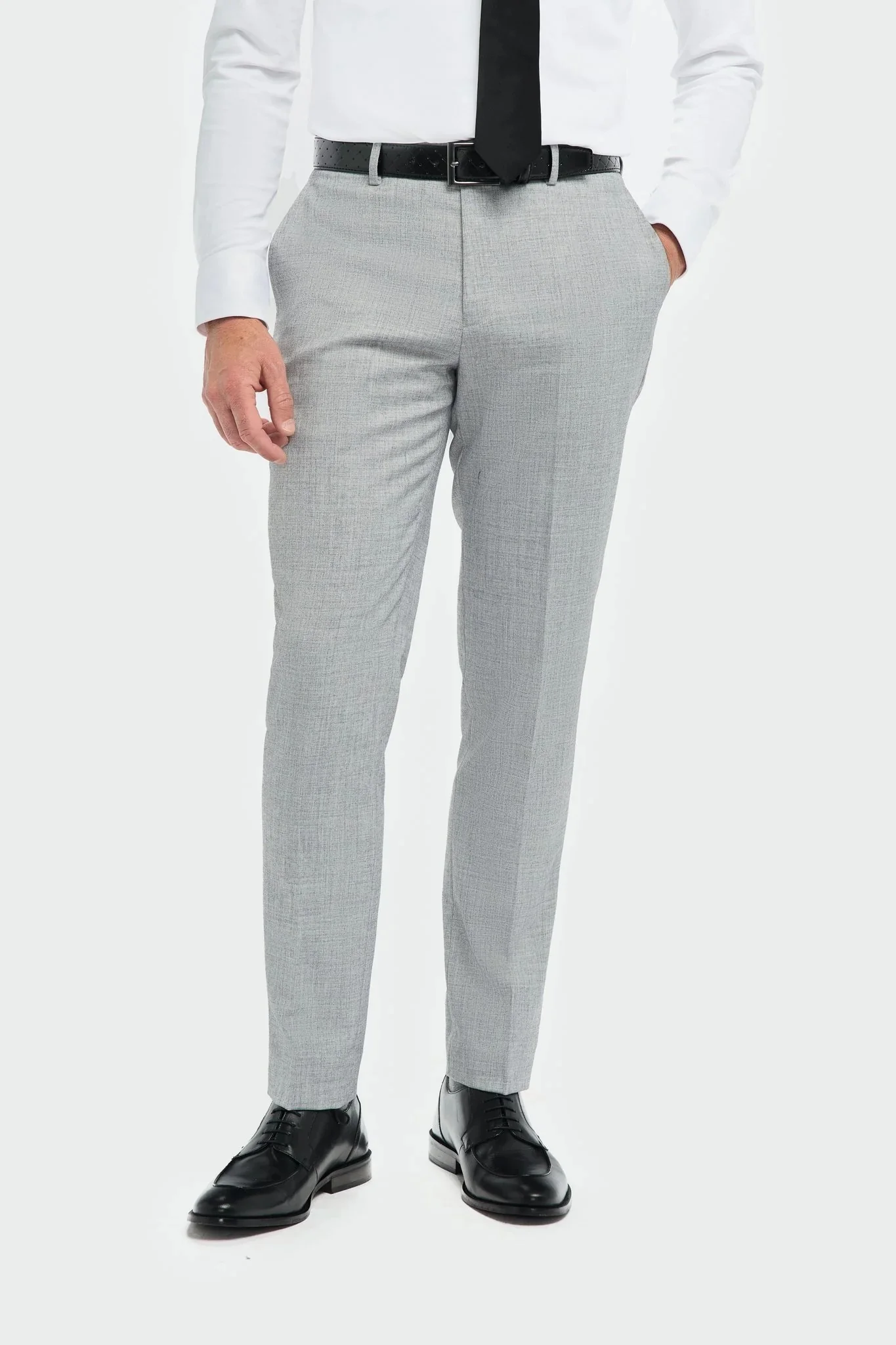 Men’s Slim Fit Formal Dress Trousers - Malibu - Grey