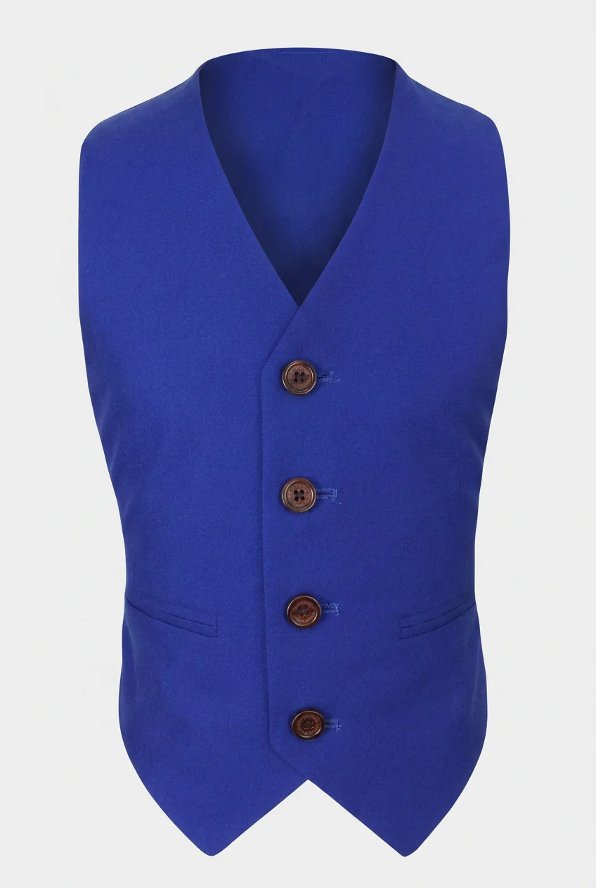 Boys Slim Fit Royal Blue Suit - Royal Blue - Image 6