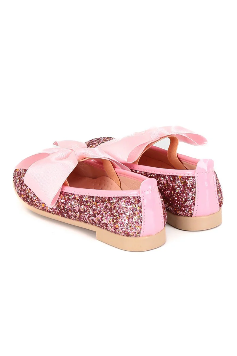Girls Sequin Ballerina Flat Pumps - LOLA - Lilac - Image 6